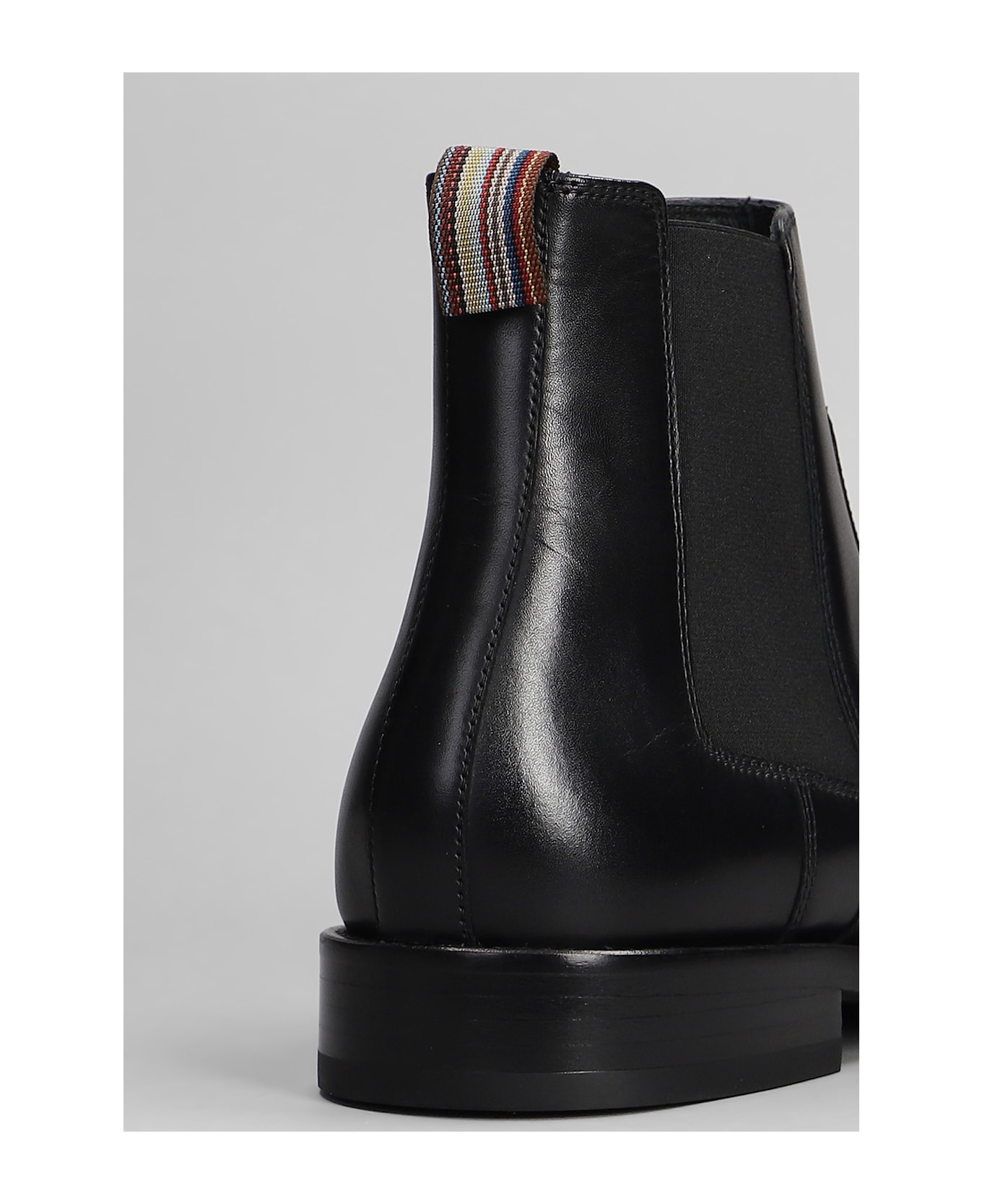 Paul Smith Lawson Ankle Boots In Black Leather - black