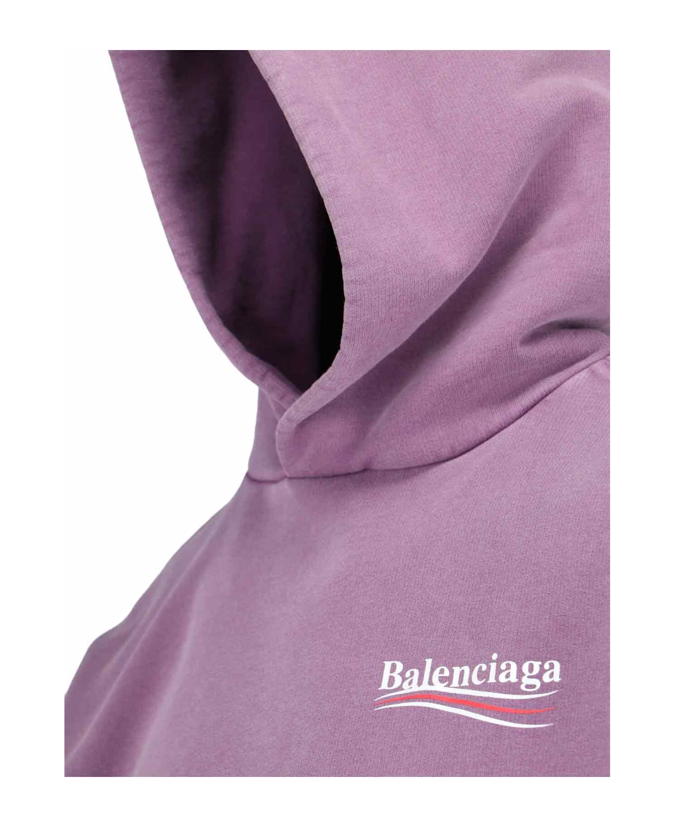 Balenciaga "political Campaign" Logo Hoodie - Purple