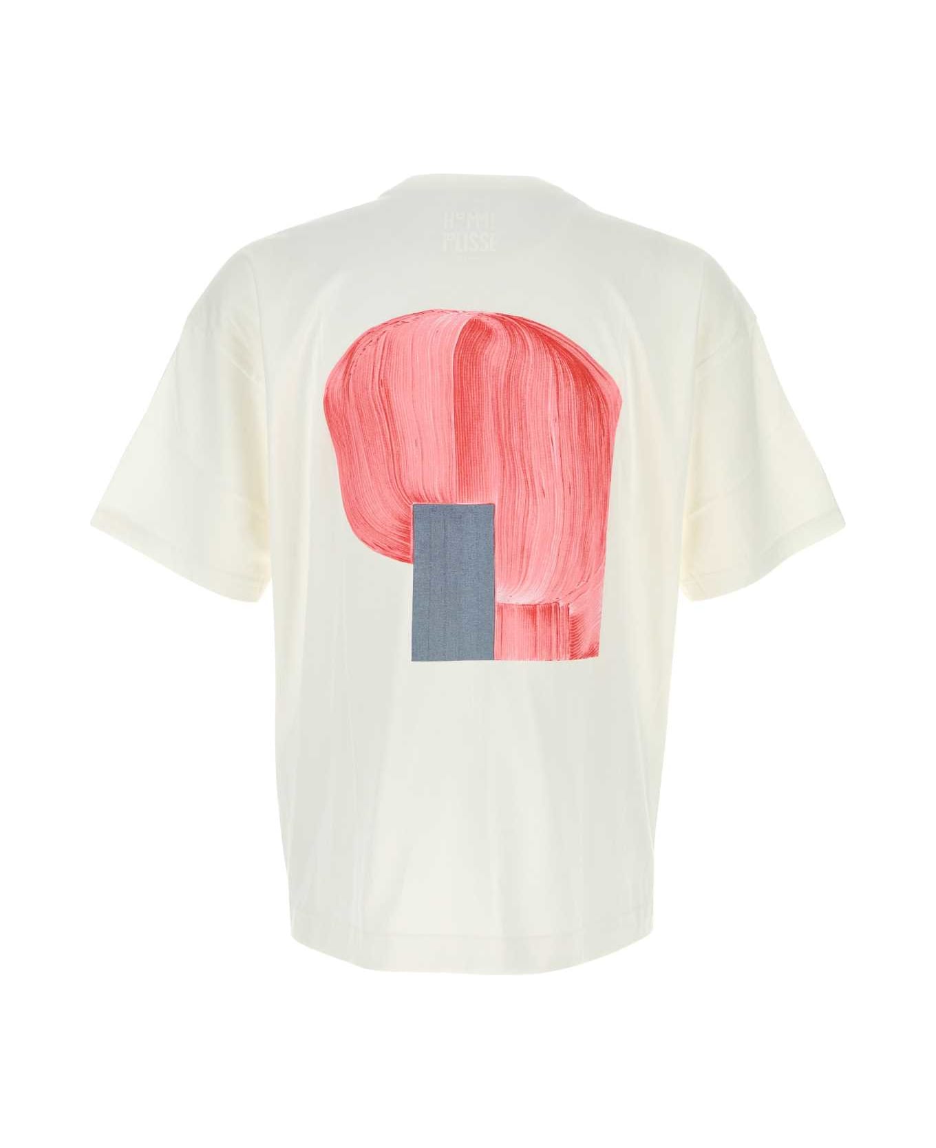 Homme Plissé Issey Miyake White Cotton T-shirt - PINKXGRAY