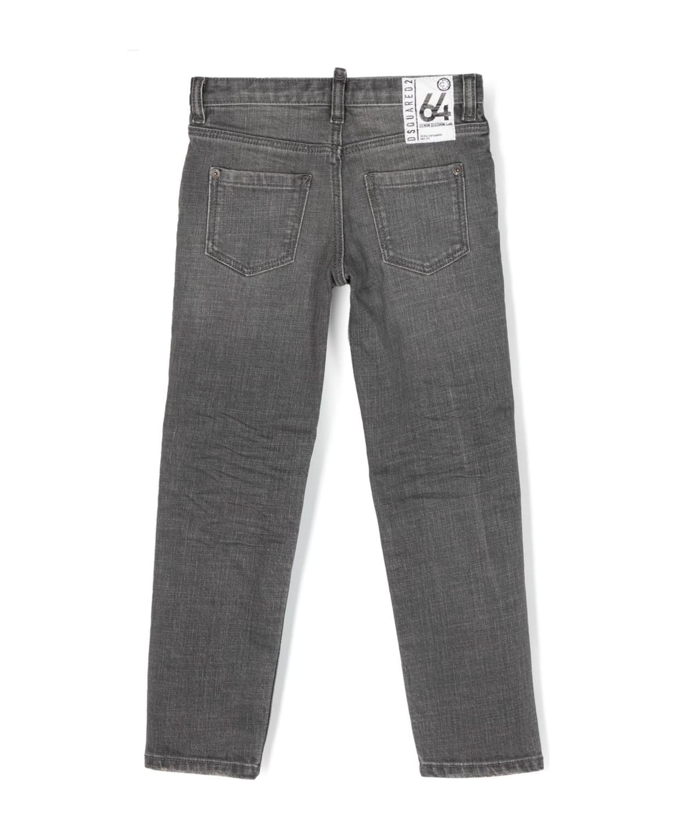 Dsquared2 Ash Grey Stretch-cotton Denim Jeans