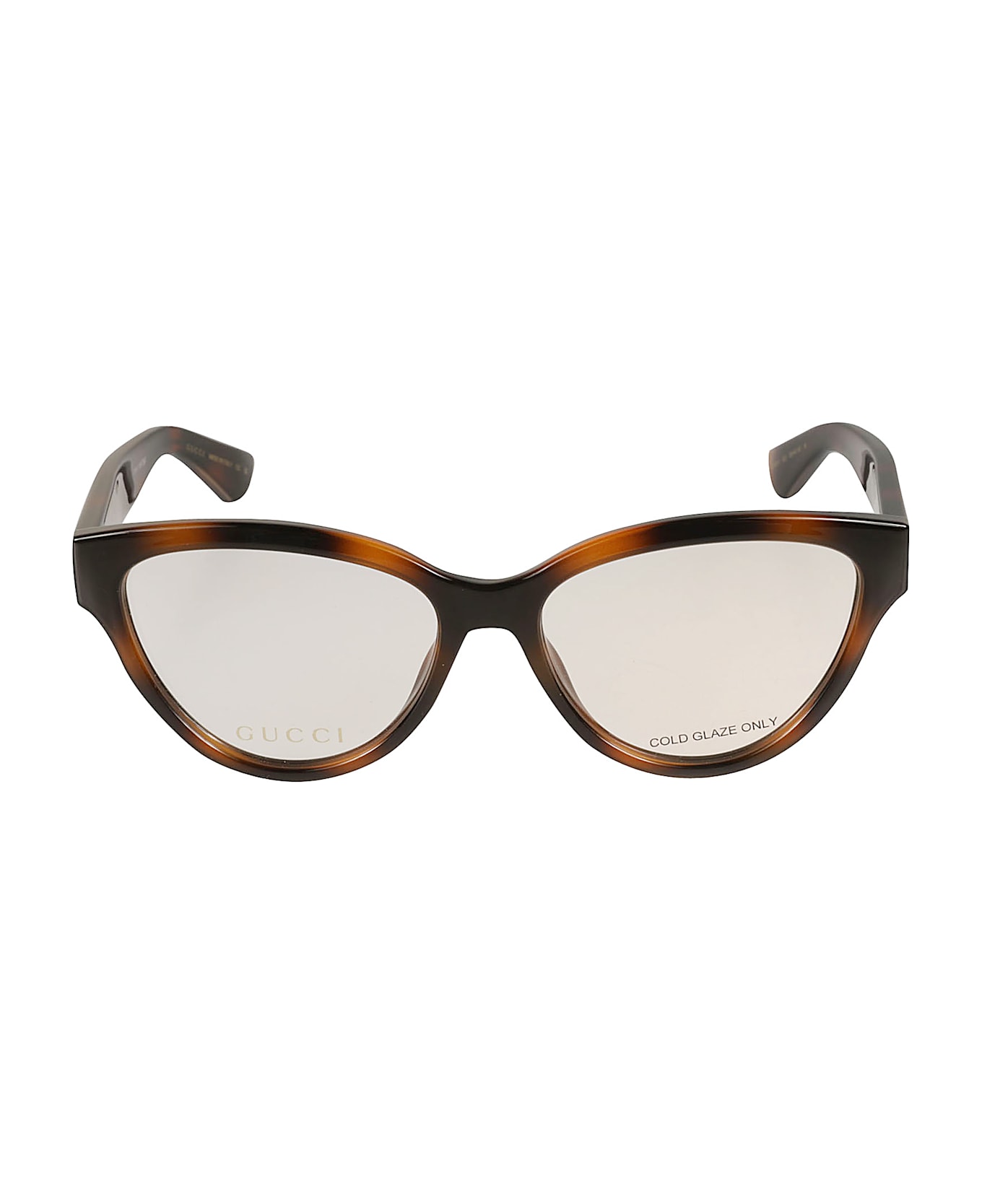 Gucci Eyewear Logo Lens Round Frame - 002 havana havana transpa