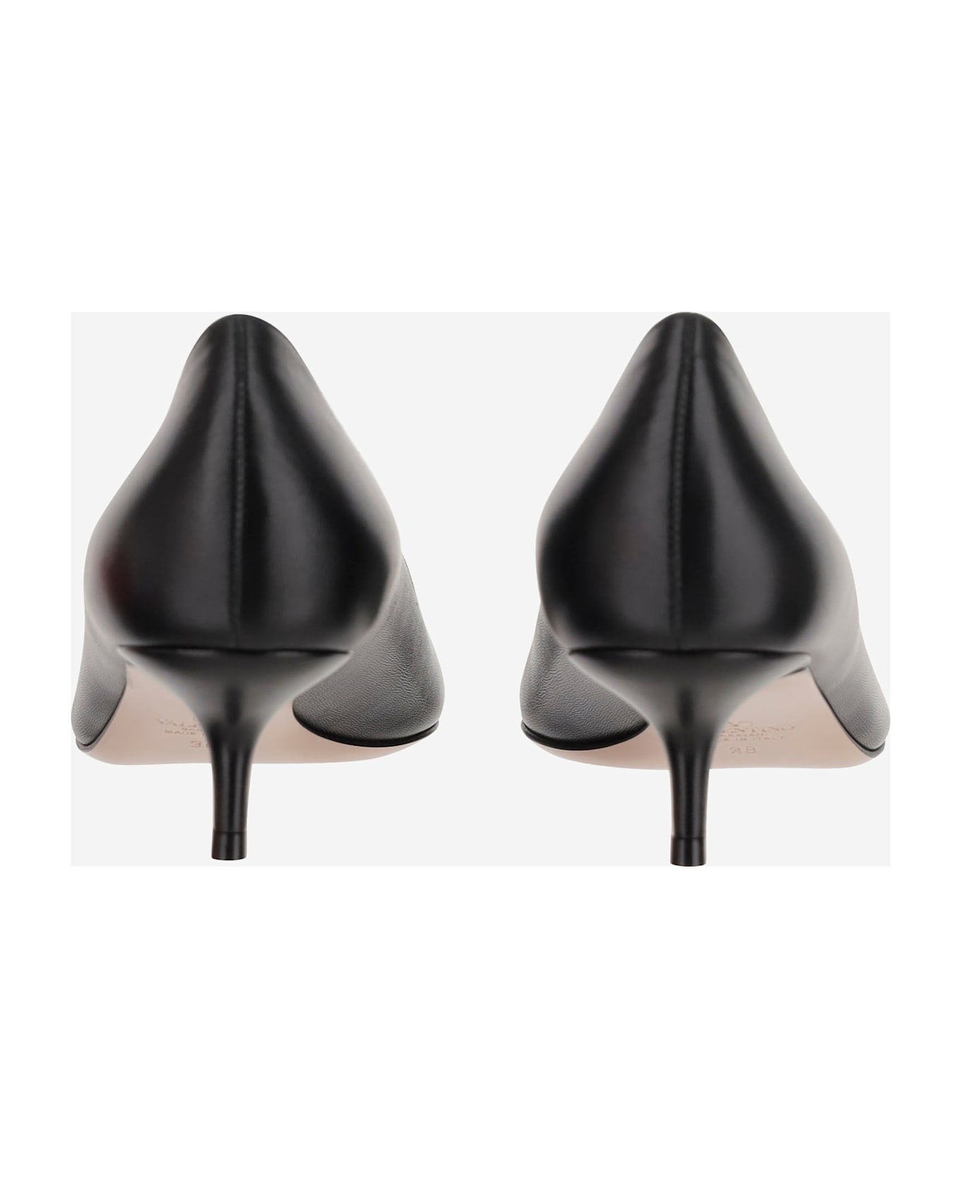 Leather Pumps With Bow - Thumbnail 5