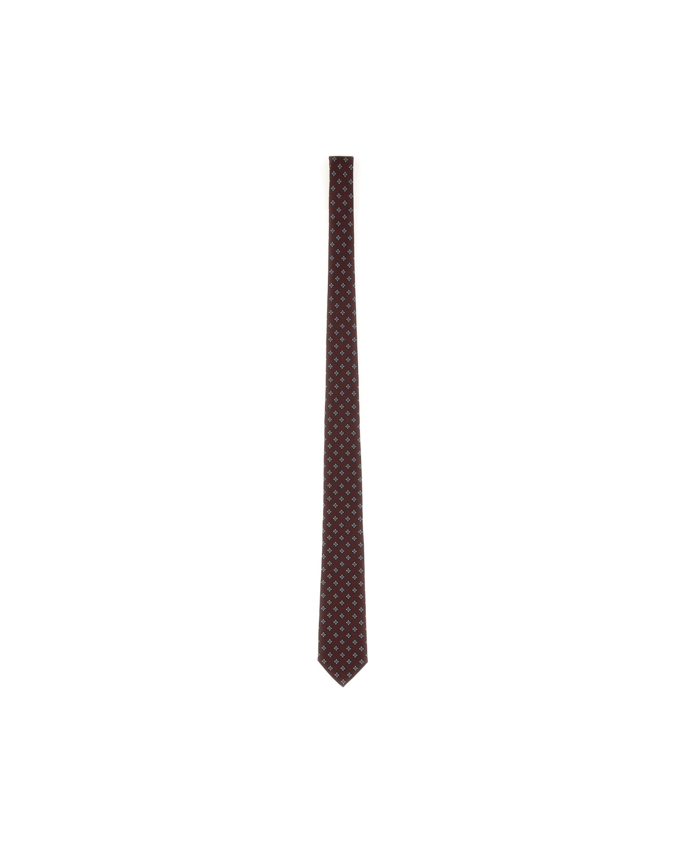 Valentino Garavani Silk "valentie" Tie - BORDEAUX
