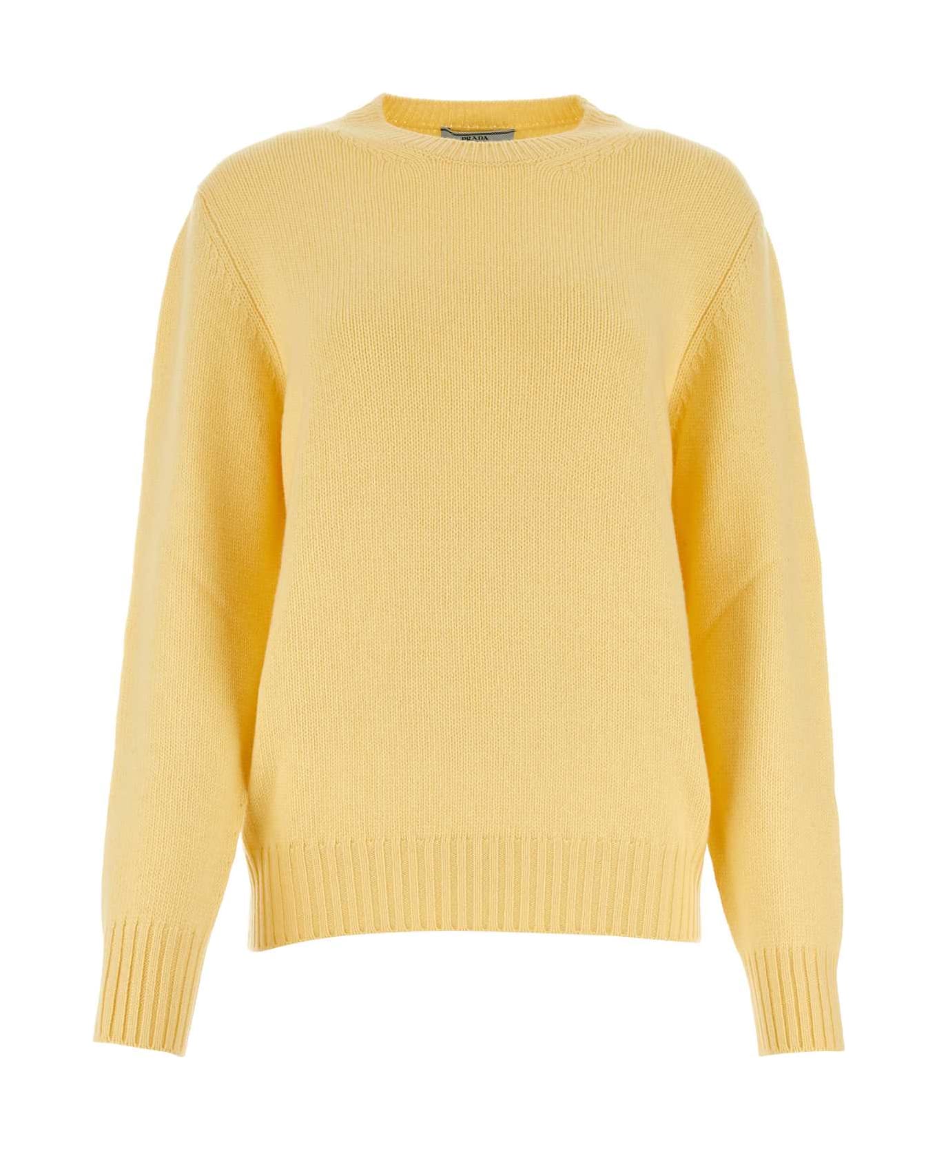 Prada Yellow Wool Blend Sweater - GIALLO