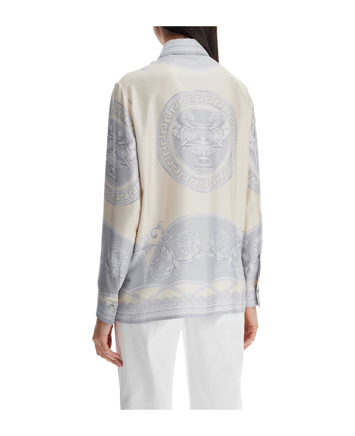 Versace Barocco Shirt - Silver Grey+champagne