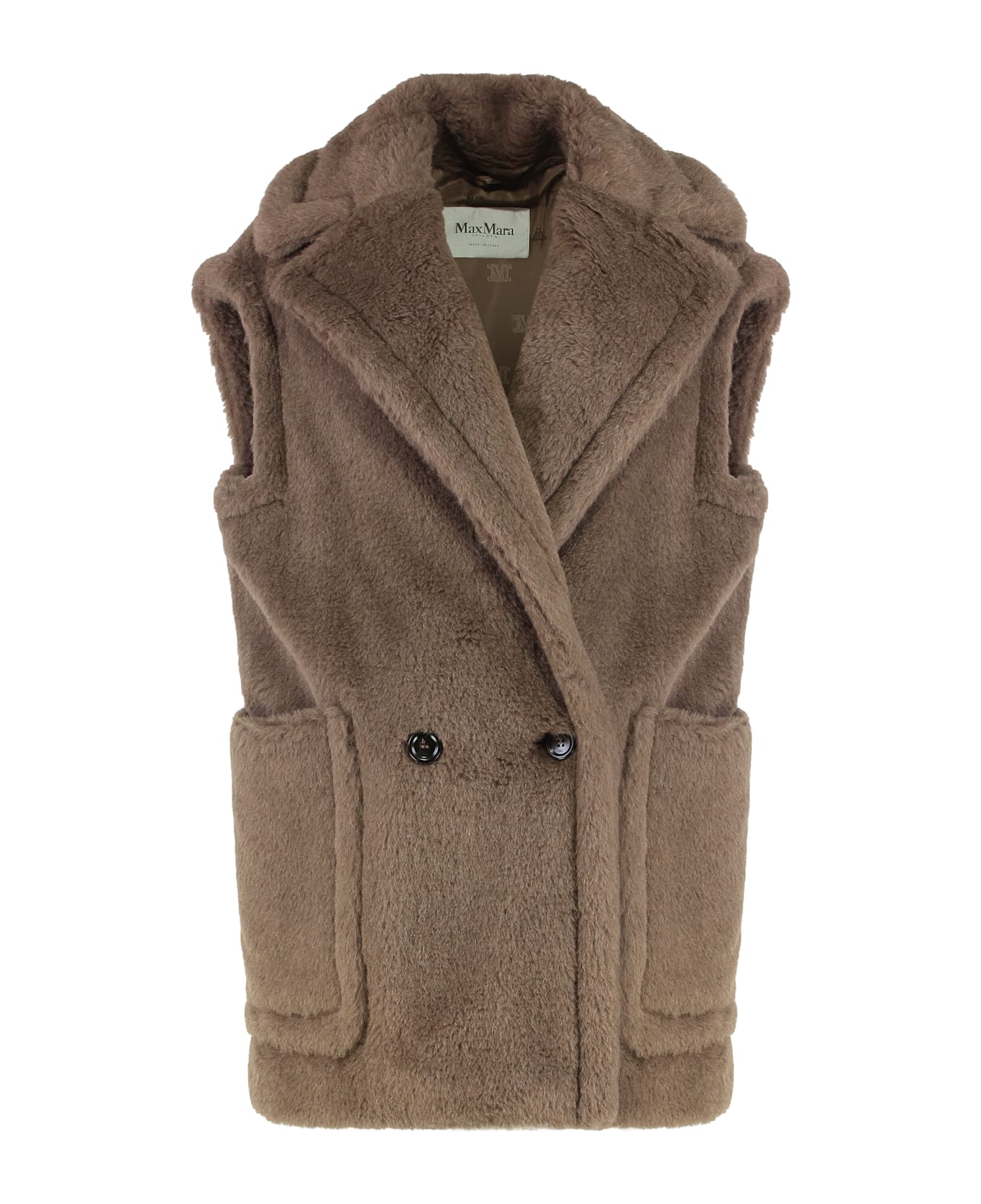 Max Mara Teddy Vest Made Of Alpaca And Wool - brown
