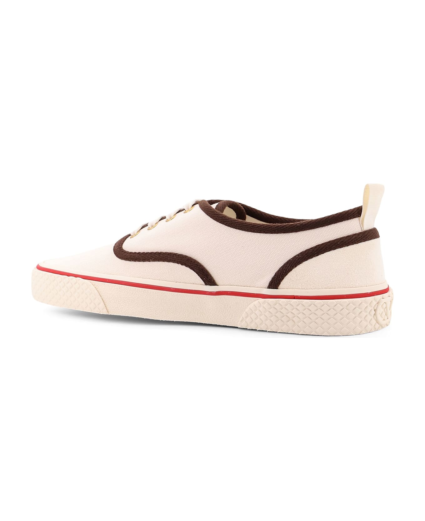Valentino Garavani Nojoke Canvas Sneakers With Contrasting Profiles - White