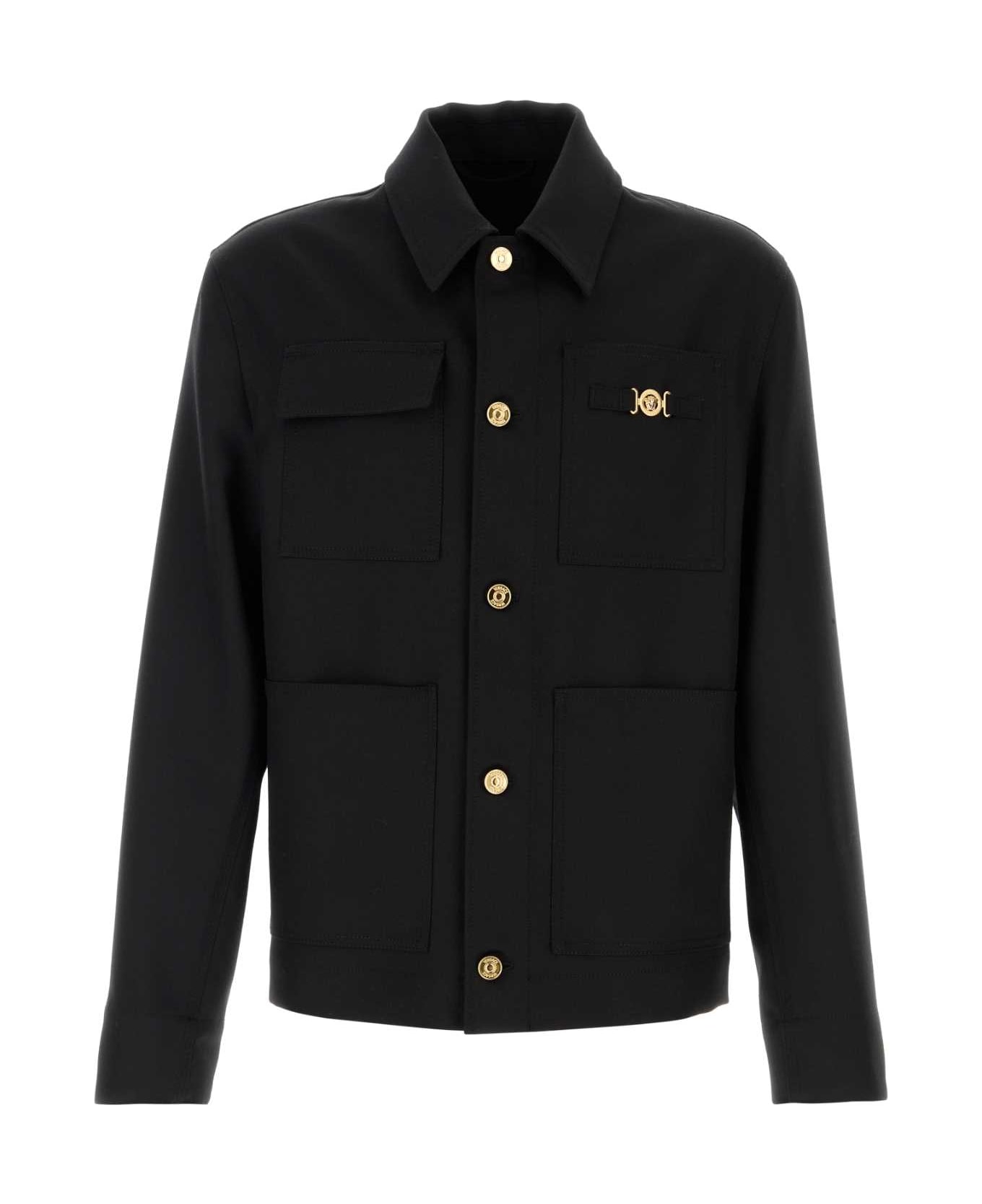Versace Black Wool Jacket - BLACK