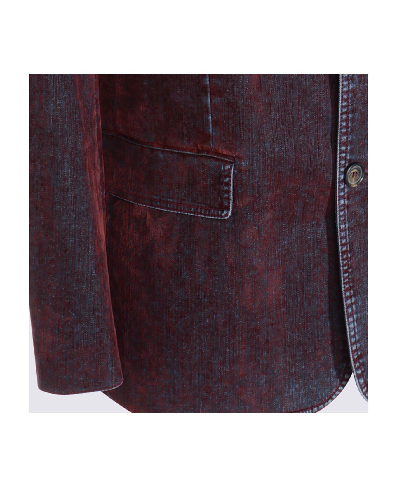 MM6 Maison Margiela Multicolor Cotton Blazer - Red