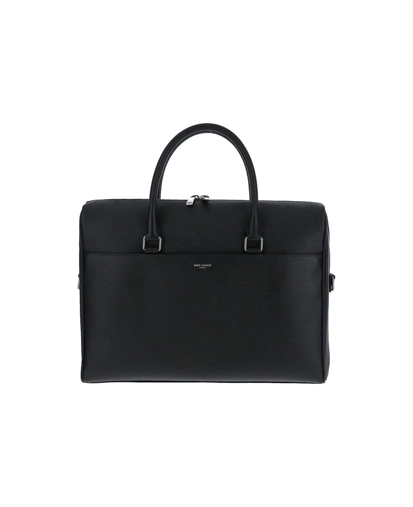 Saint Laurent Duffle Briefcase Bag - BLACK