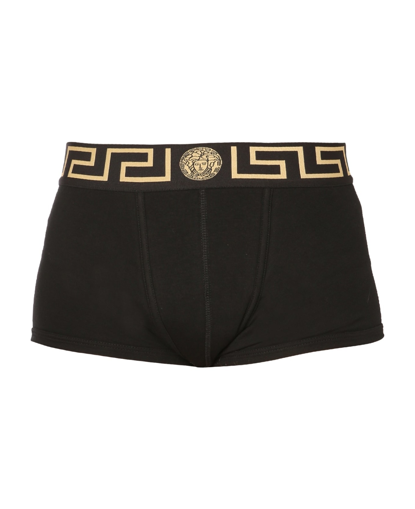 Versace Pack Of Two Boxer Shorts With Greek - Black ショーツ