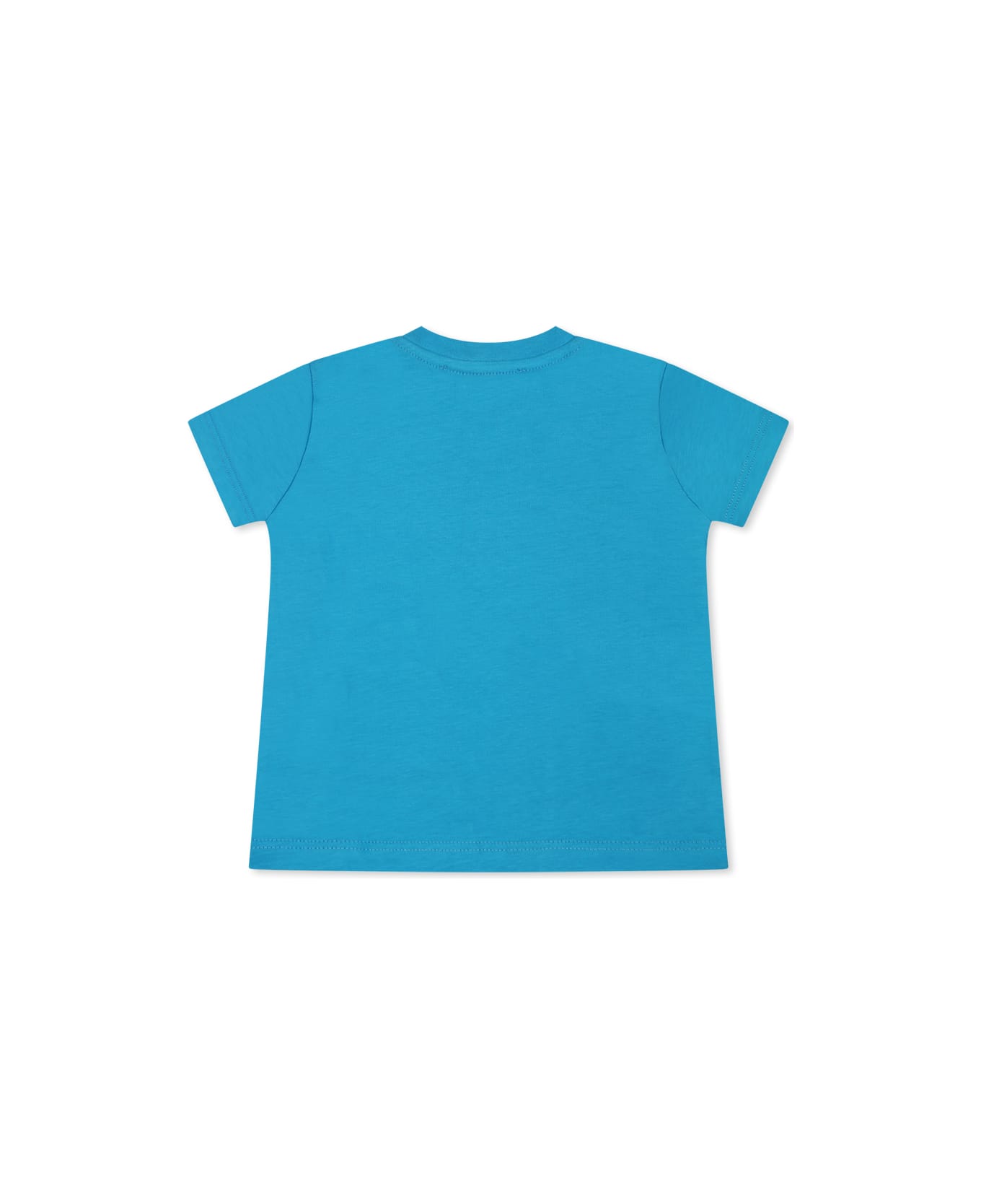 MSGM Light Blue T-shirt For Babykids With Logo - Light Blue