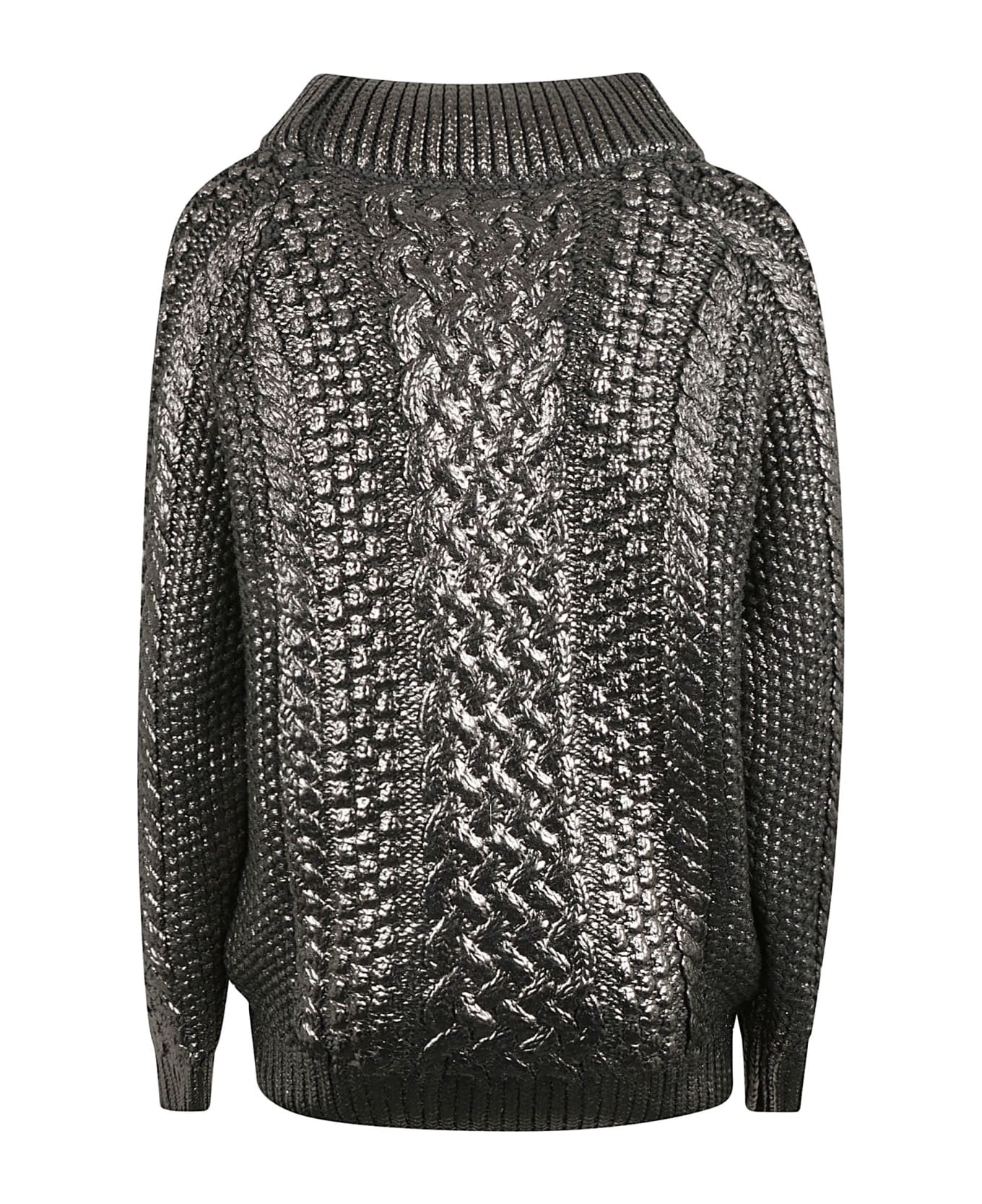 Alberta Ferretti High-neck Patterned Metallic Sweater - Fantasia