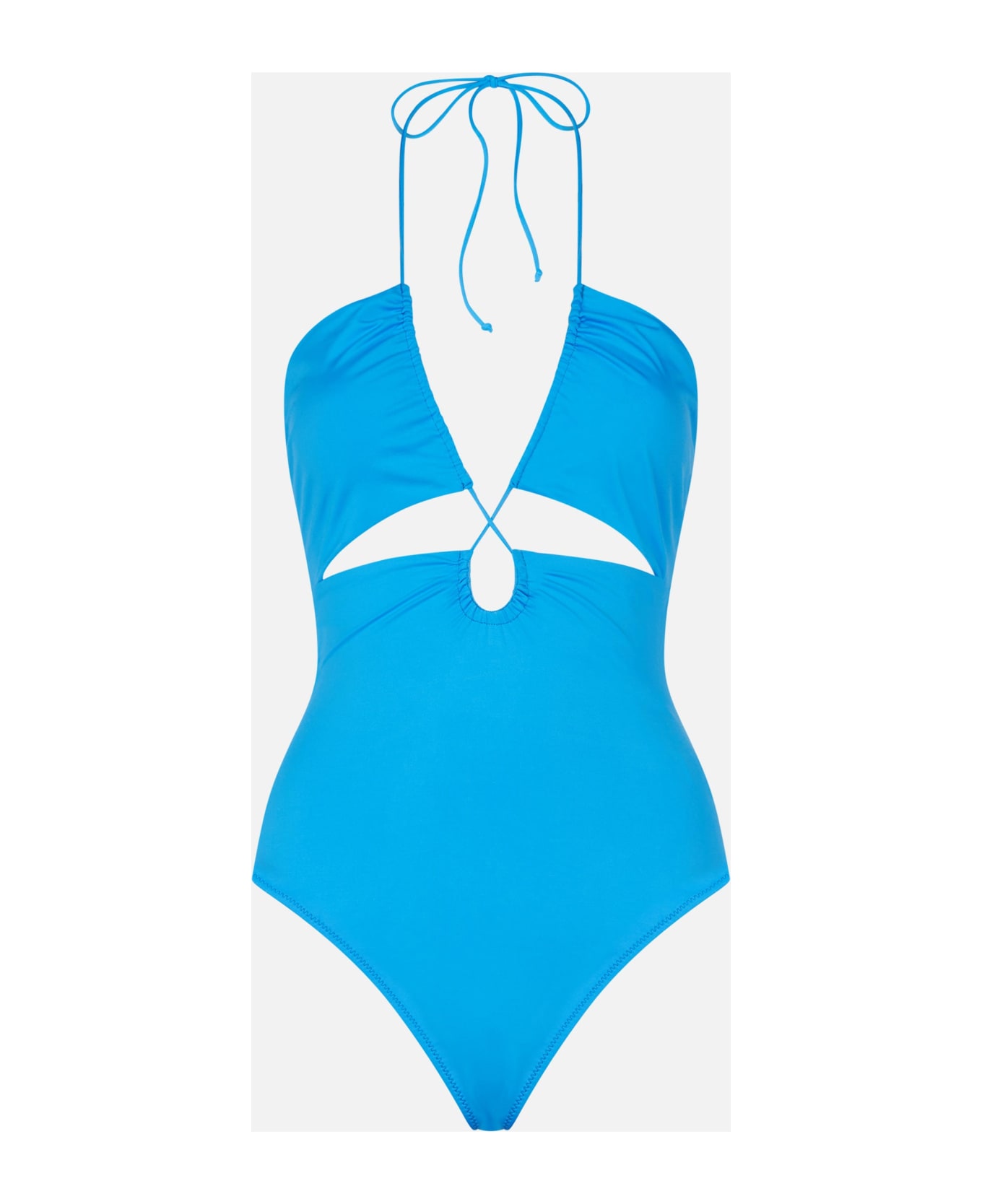 MC2 Saint Barth Bluette Cutout One Piece Swimsuit - BLUE