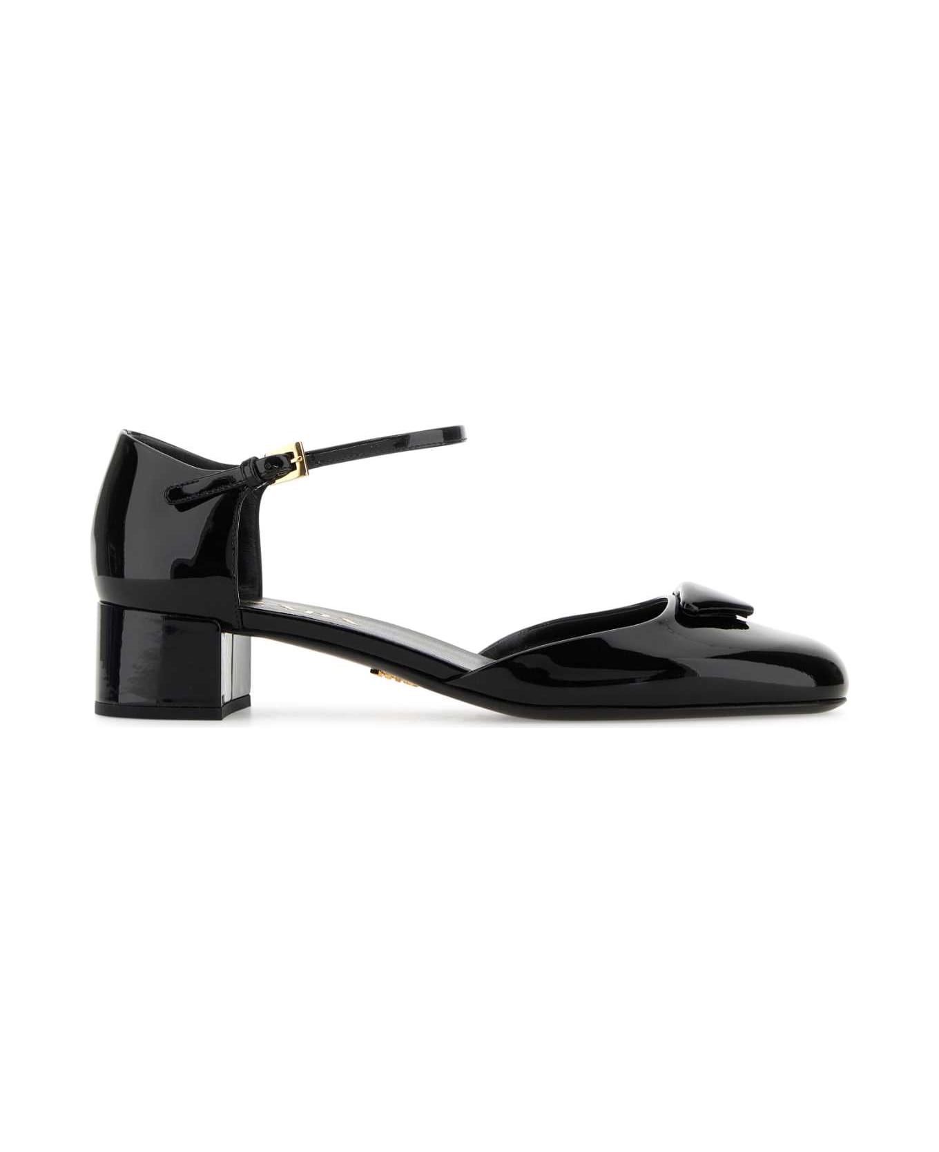 Prada Black Leather Pumps - NERO