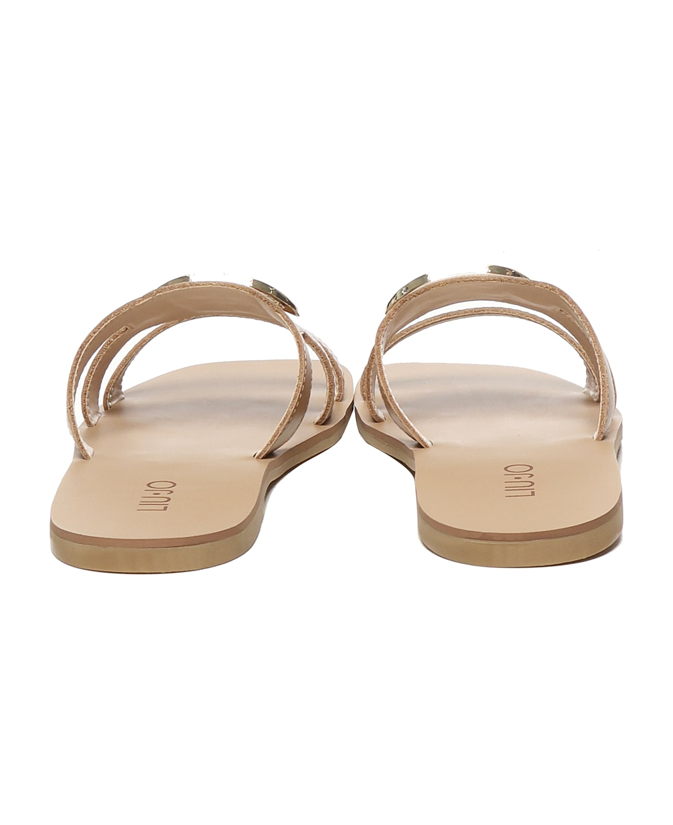 Liu-Jo Flat Slippers With Logo - Nut