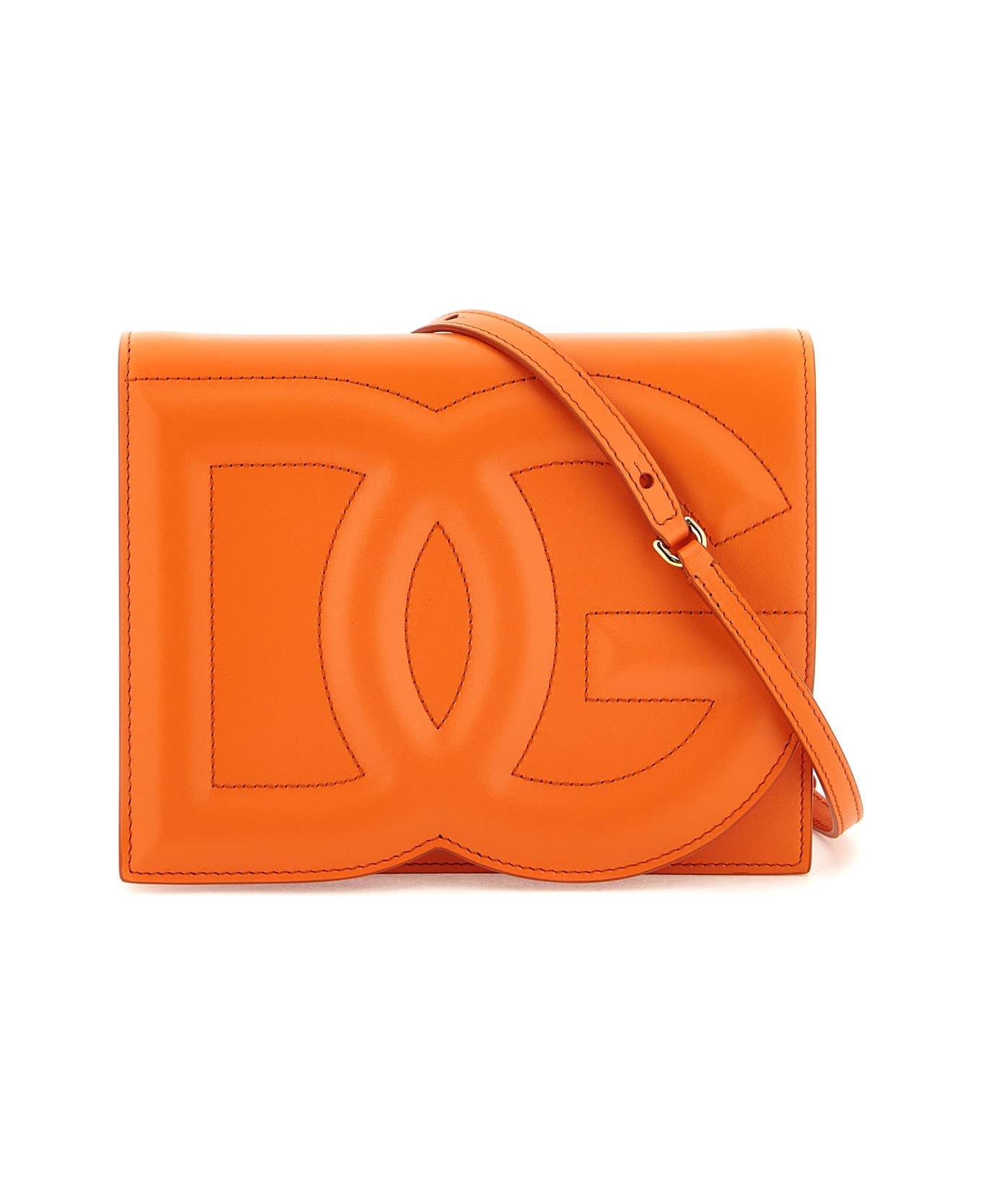 Dolce & Gabbana Leather Crossbody Bag - ARANCIO (Orange)
