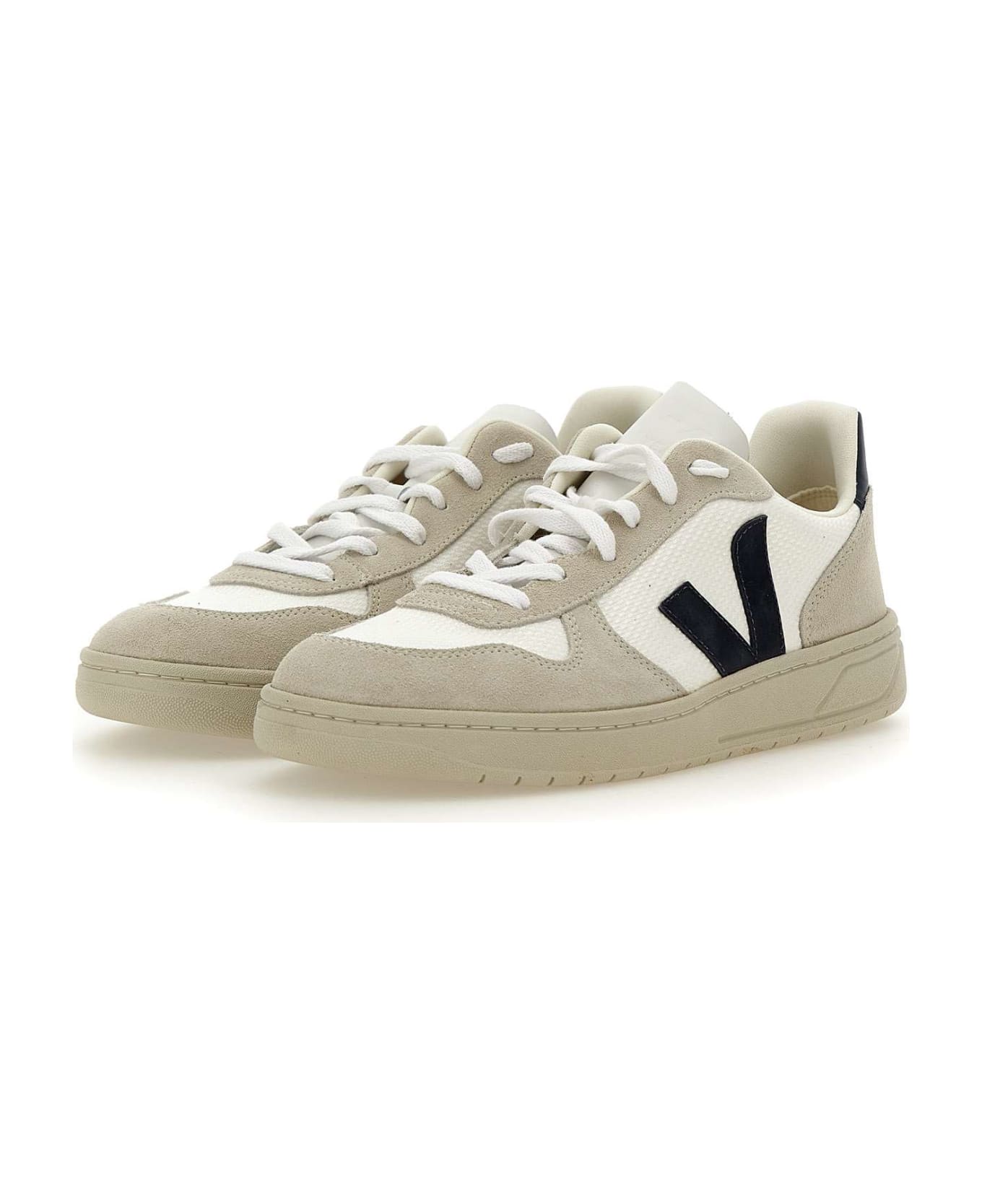 Veja "v-10 B Mesh" Sneakers - White-navy スニーカー