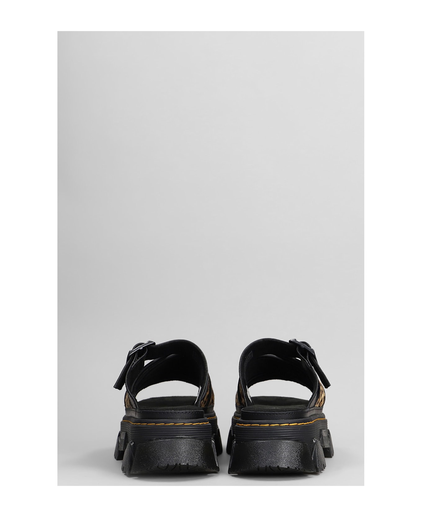 Dr. Martens Mattison Slide Slipper-mule In Black Leather - black
