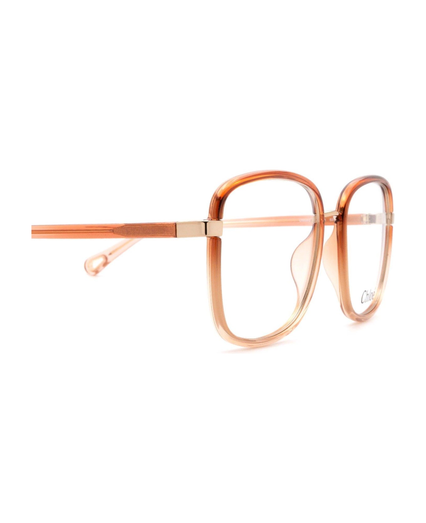Chloé Eyewear Square Frame Glasses - 001 orange orange transpa