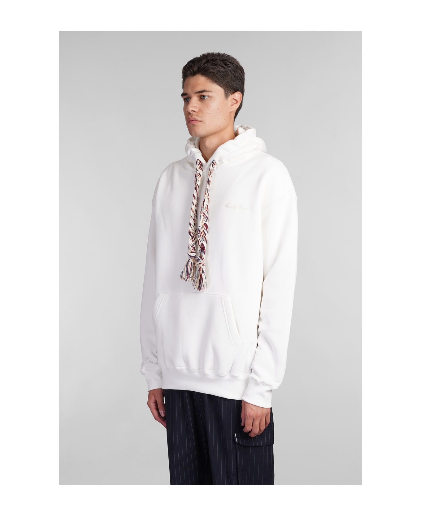 Family First Milano Sweatshirt In White Cotton - white