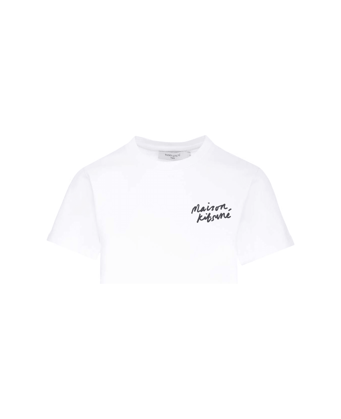 Maison Kitsuné T-shirt 'maison Kitsun?' - M186 WHITE/BLACK