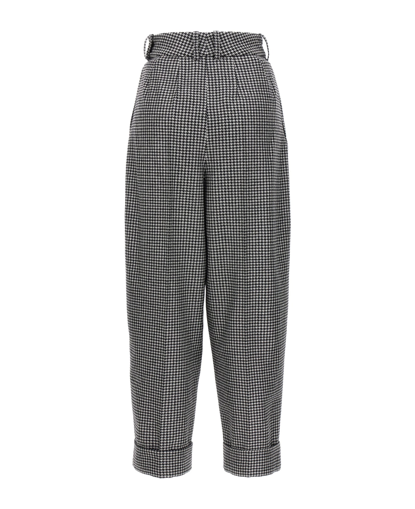 Alexandre Vauthier Metal Houndstooth Trousers - White/Black ボトムス