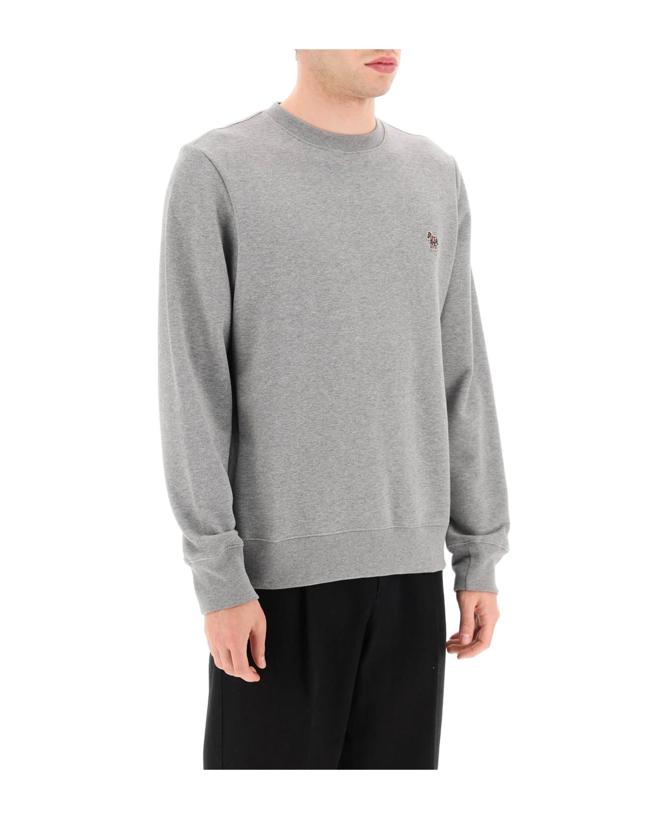 PS by Paul Smith Zebra Logo Sweatshirt In Organic Cotton - MELANGE GREY (Grey)