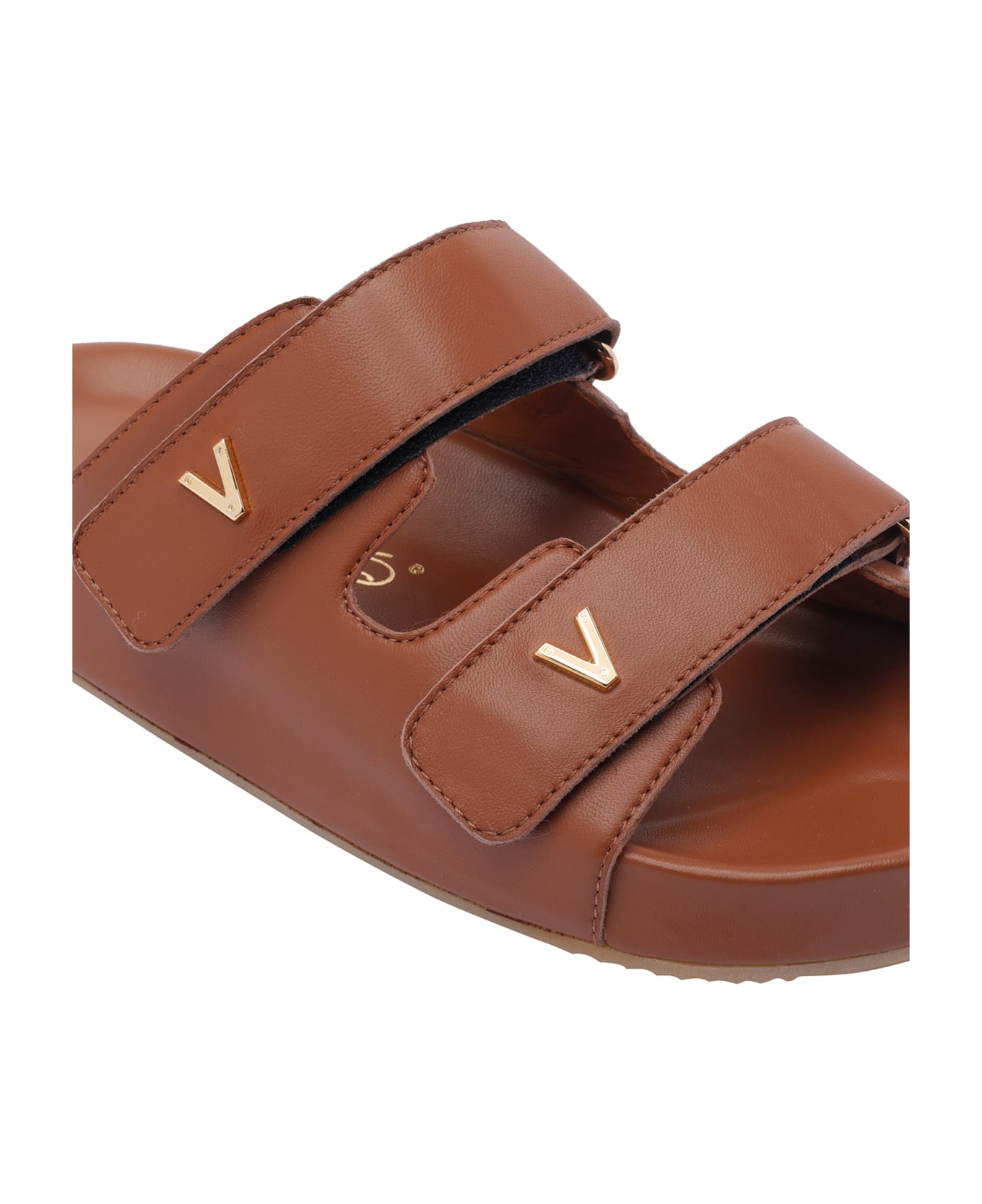Via Roma 15 Leather Sandals - Brown