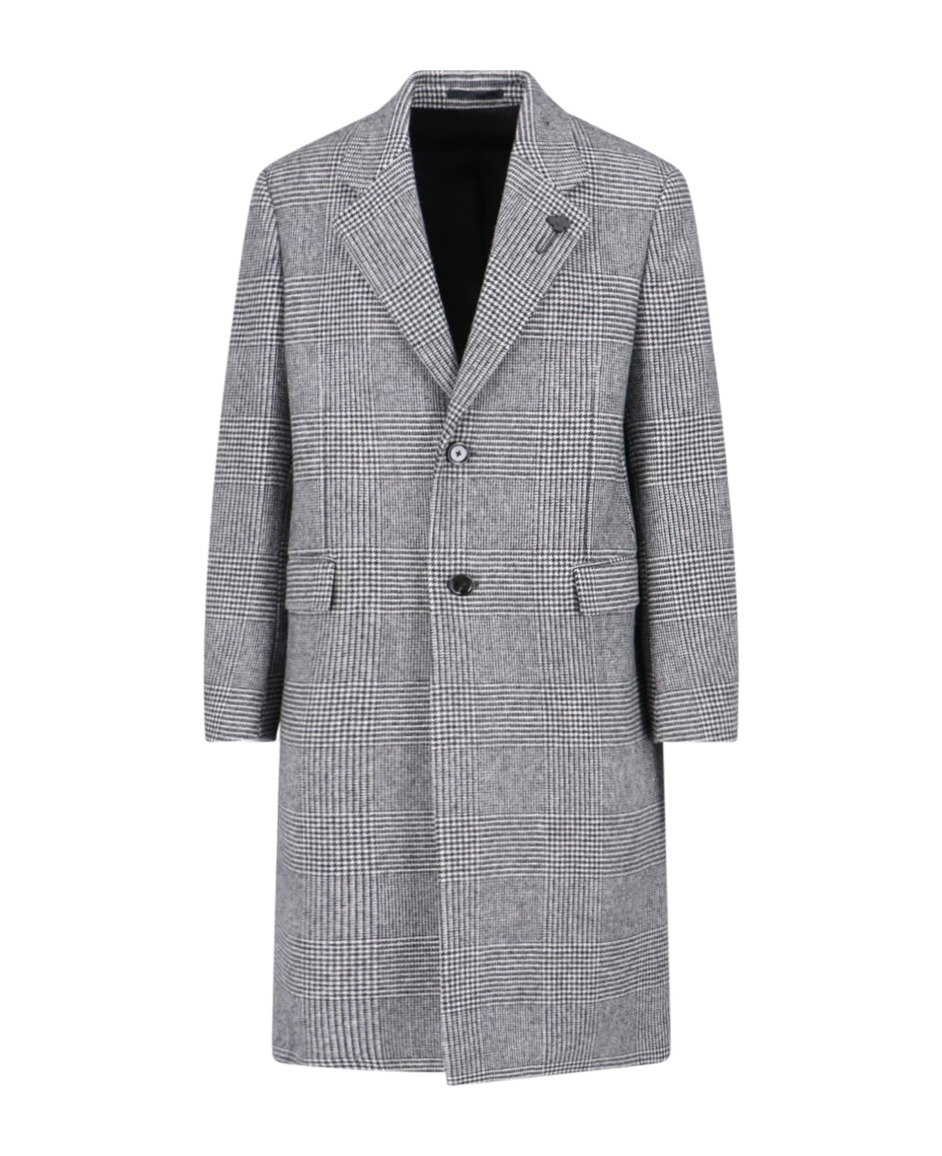 Lardini Single-breasted Midi Coat - Gray