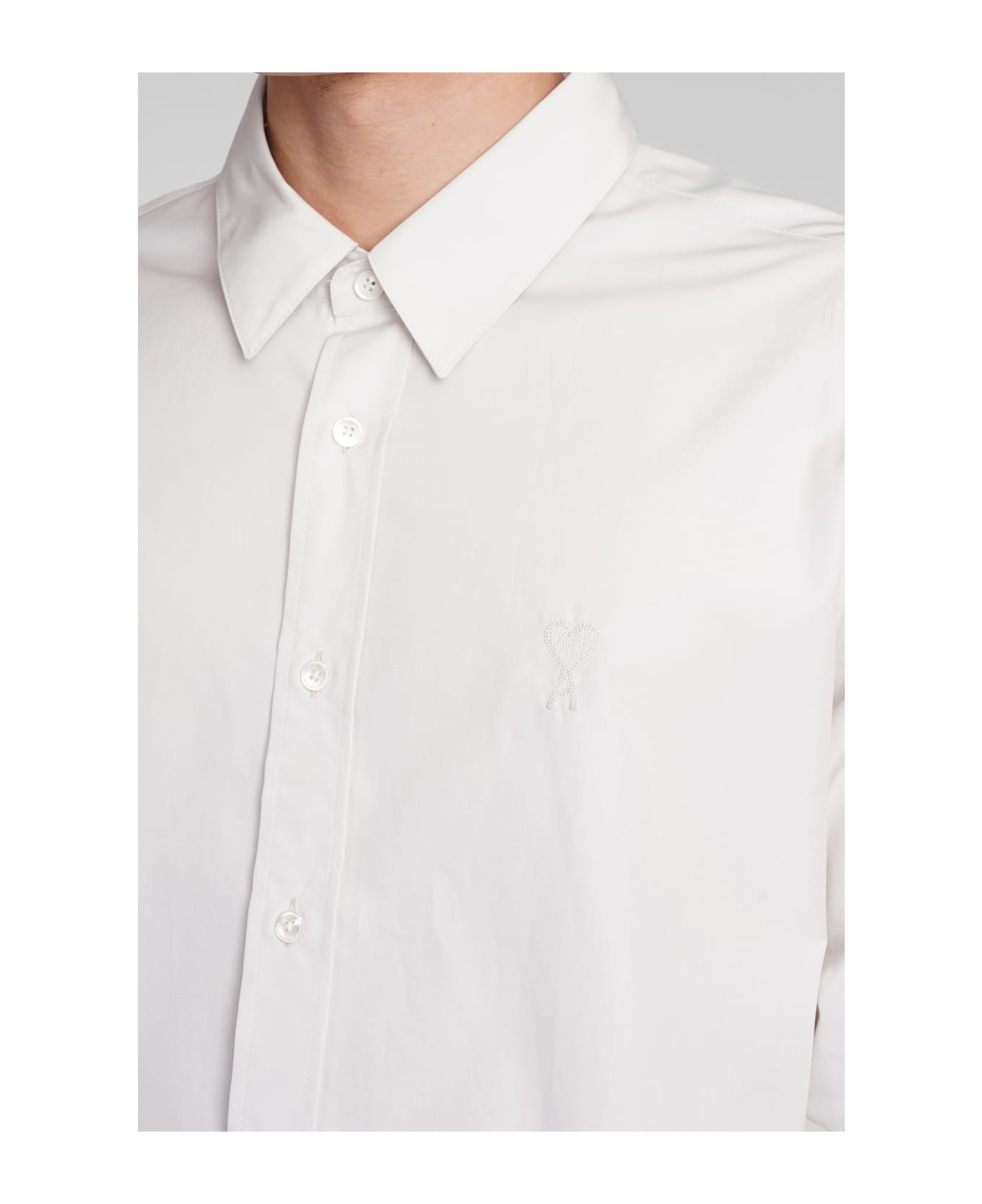 Ami Alexandre Mattiussi Shirt In Grey Cotton - grey シャツ