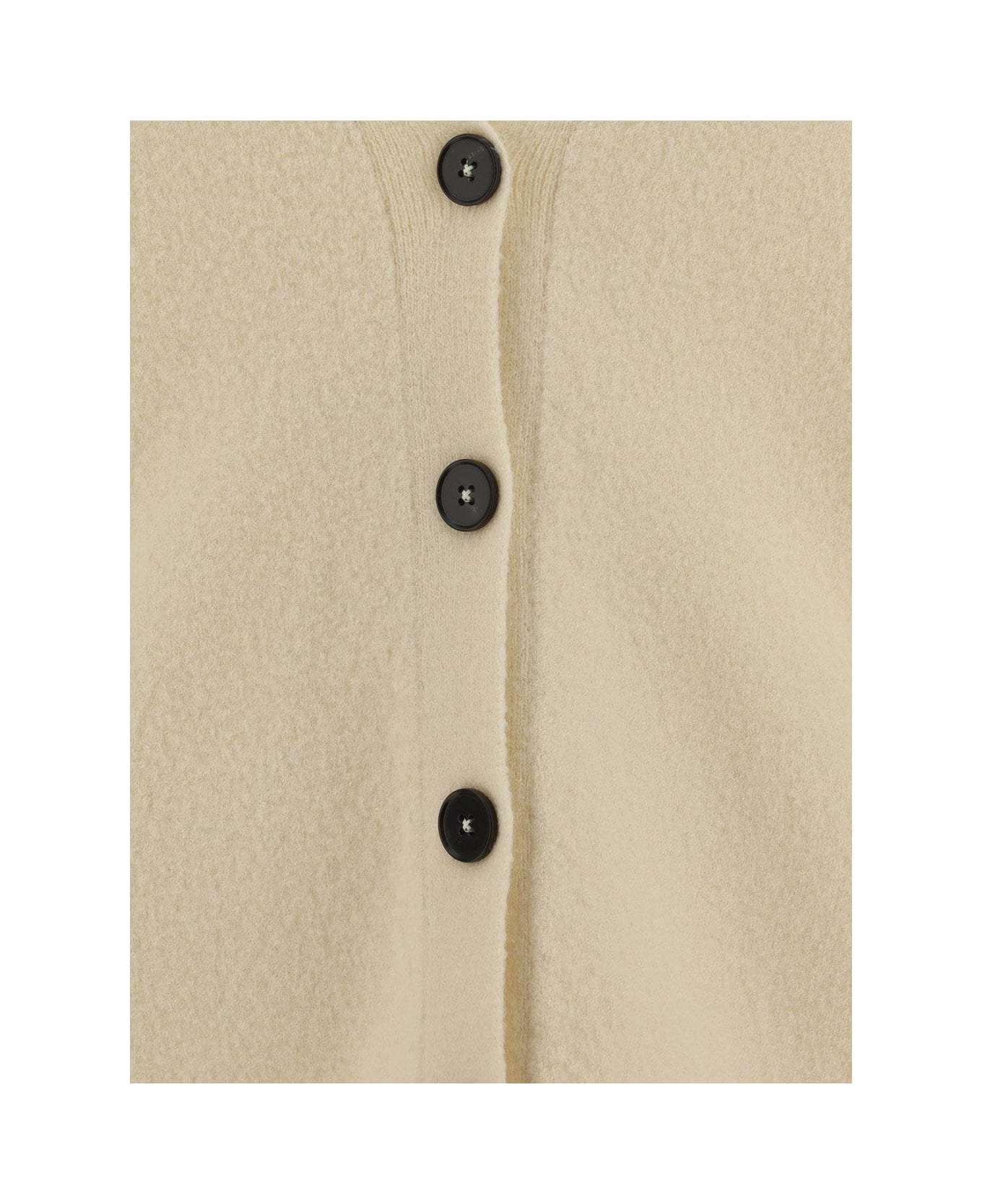 Jil Sander V-neck Long-sleeved Cardigan - Cream