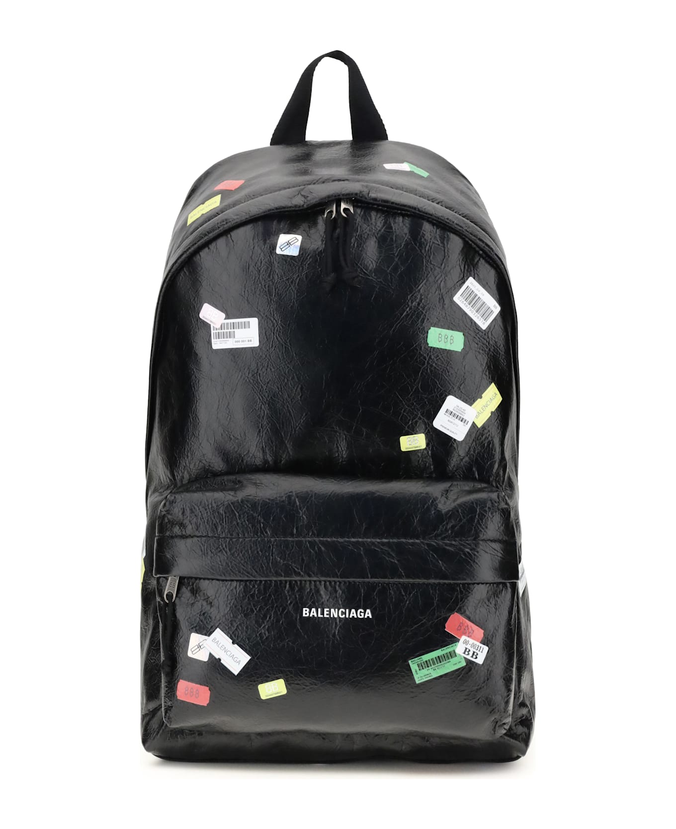 Balenciaga Explorer Backpack With Printed Stickers