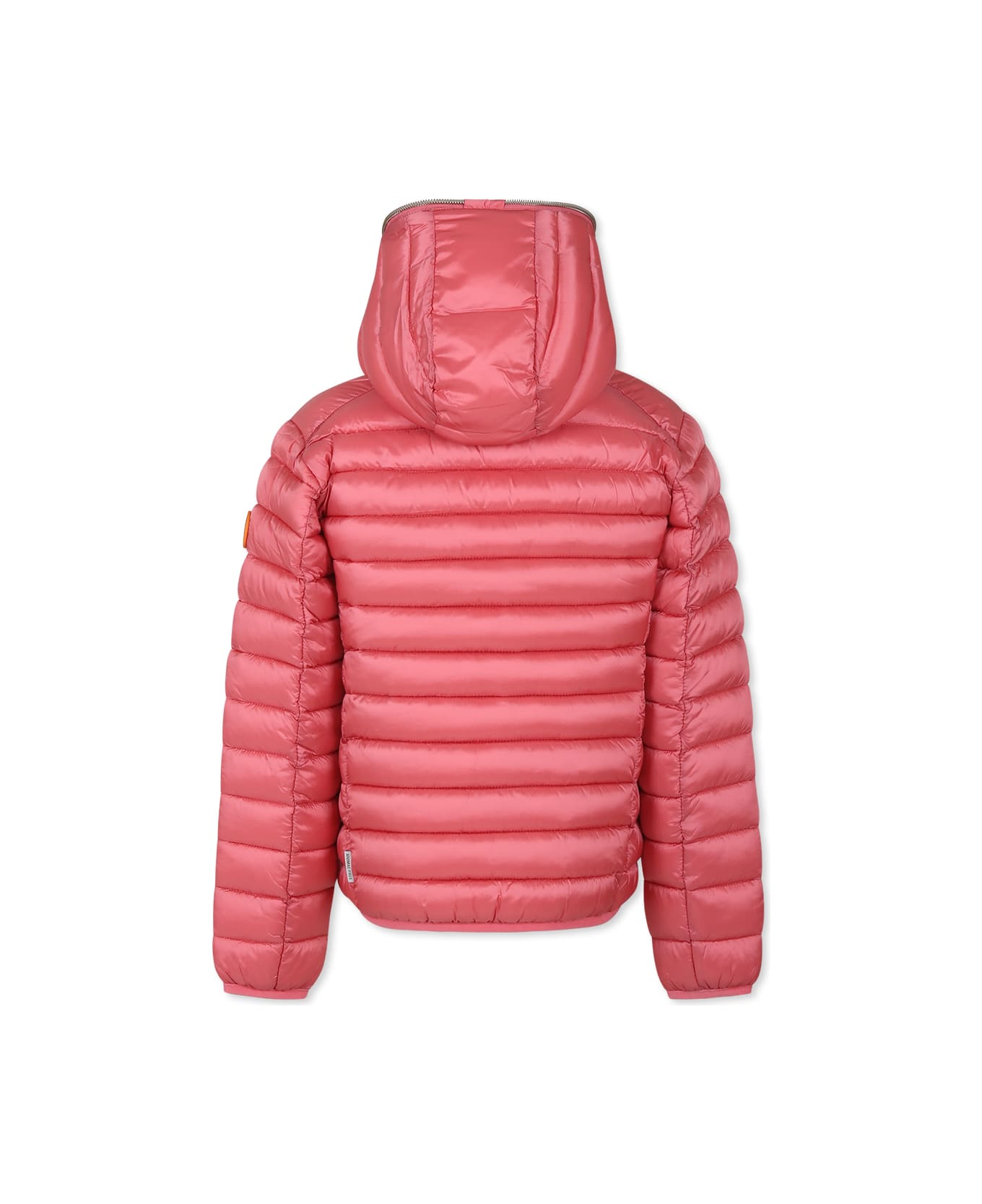 Save the Duck Pink Down Jacket For Girl With Logo - Pink