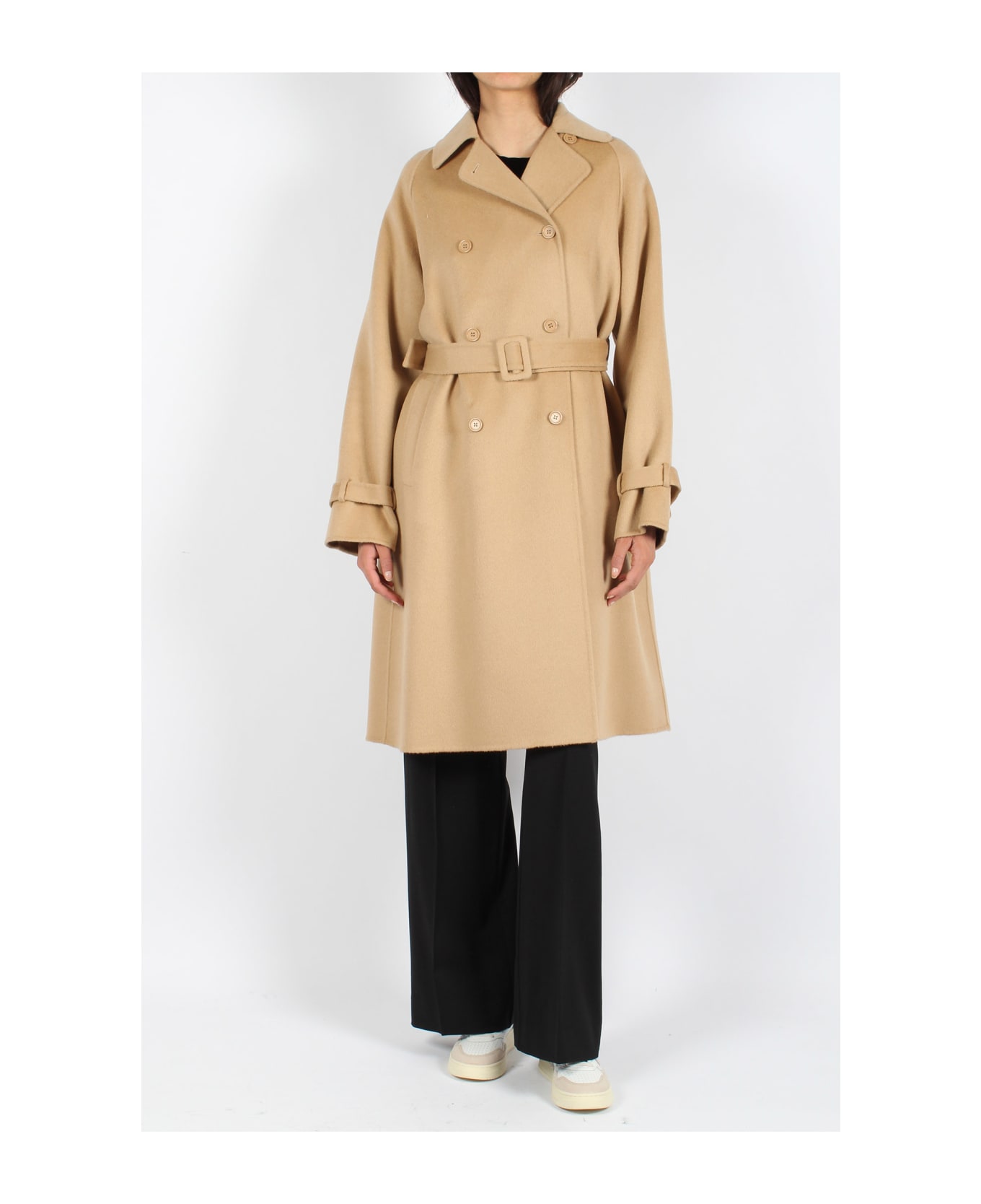 Parosh Double Breasted Wool Coat - Light Brown