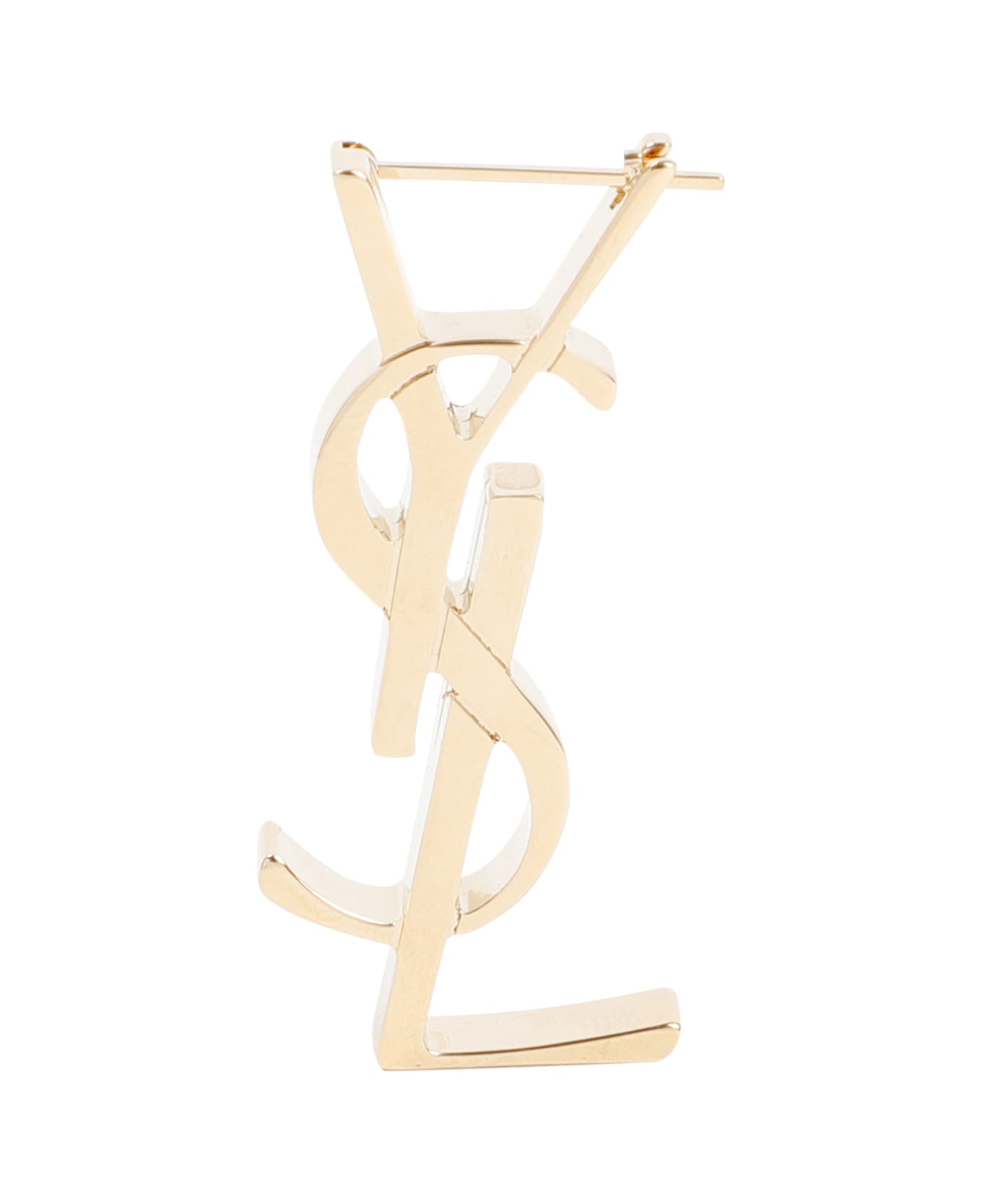 Saint Laurent Chunky Monogramme Earring - Dore