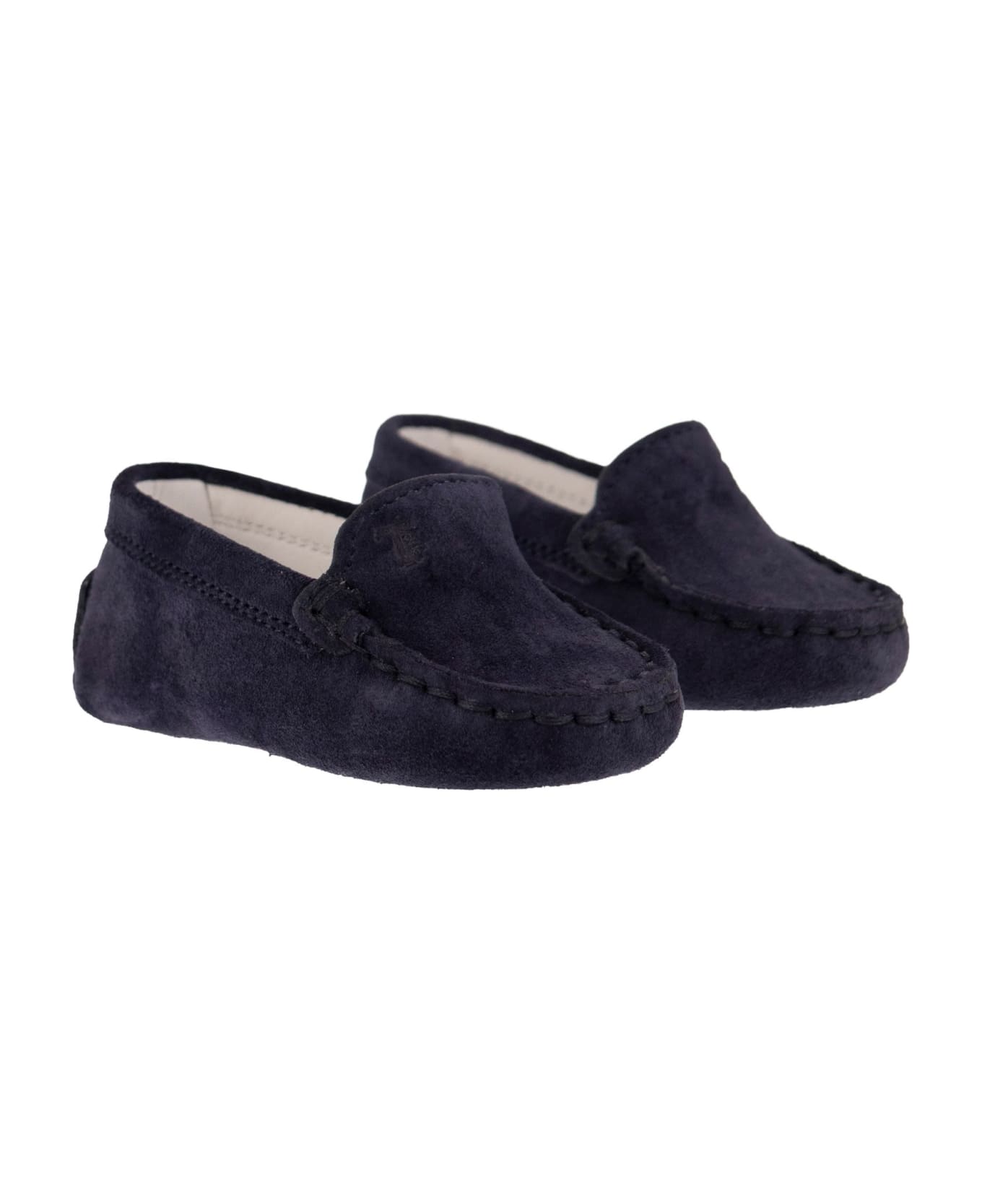Tod's Rubber Suede Loafer - Blue シューズ