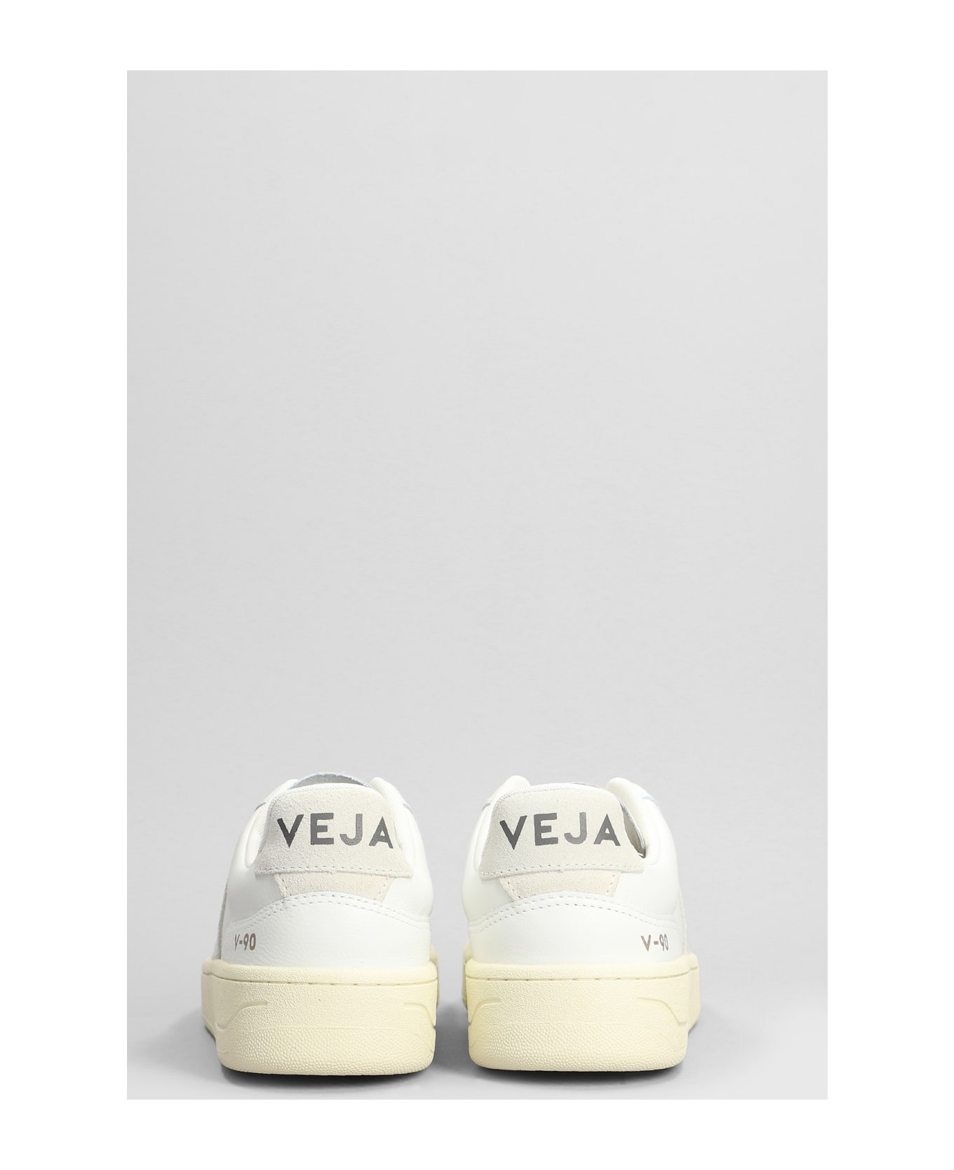 Veja V-90 Sneakers In White Leather - NEUTRALS