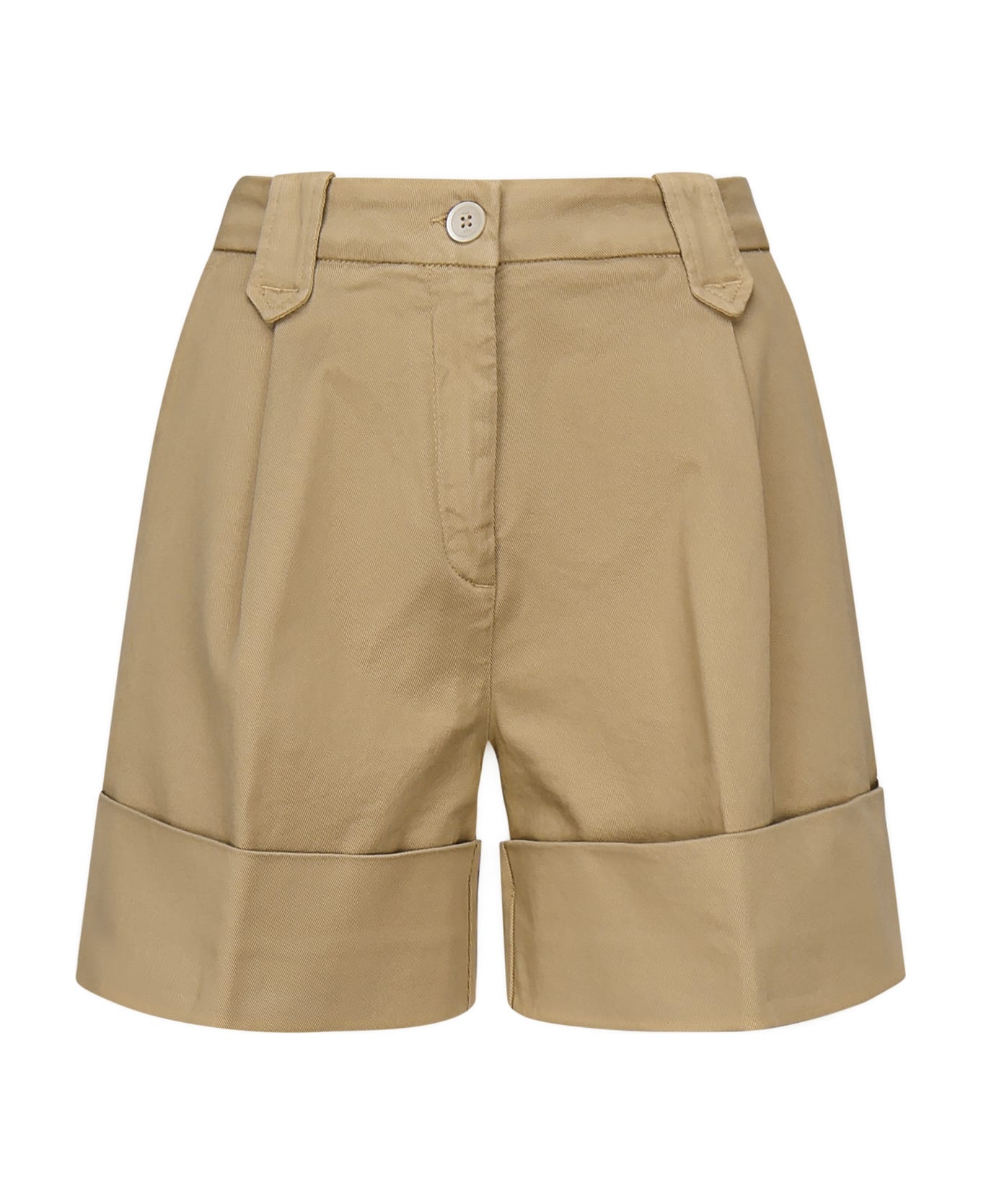 Fay Bermuda With Turn-up - Beige