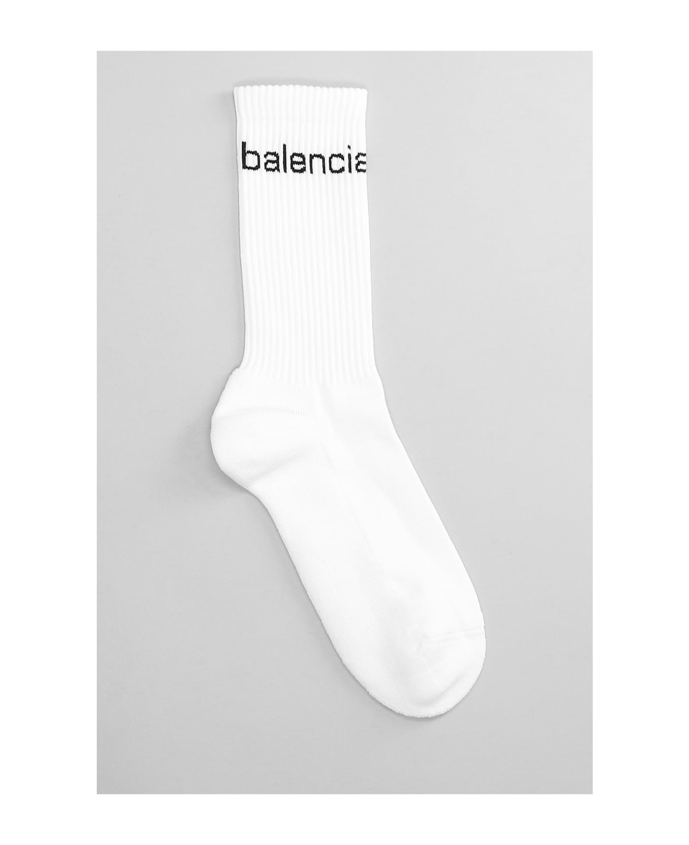 Balenciaga Socks In White Cotton - white