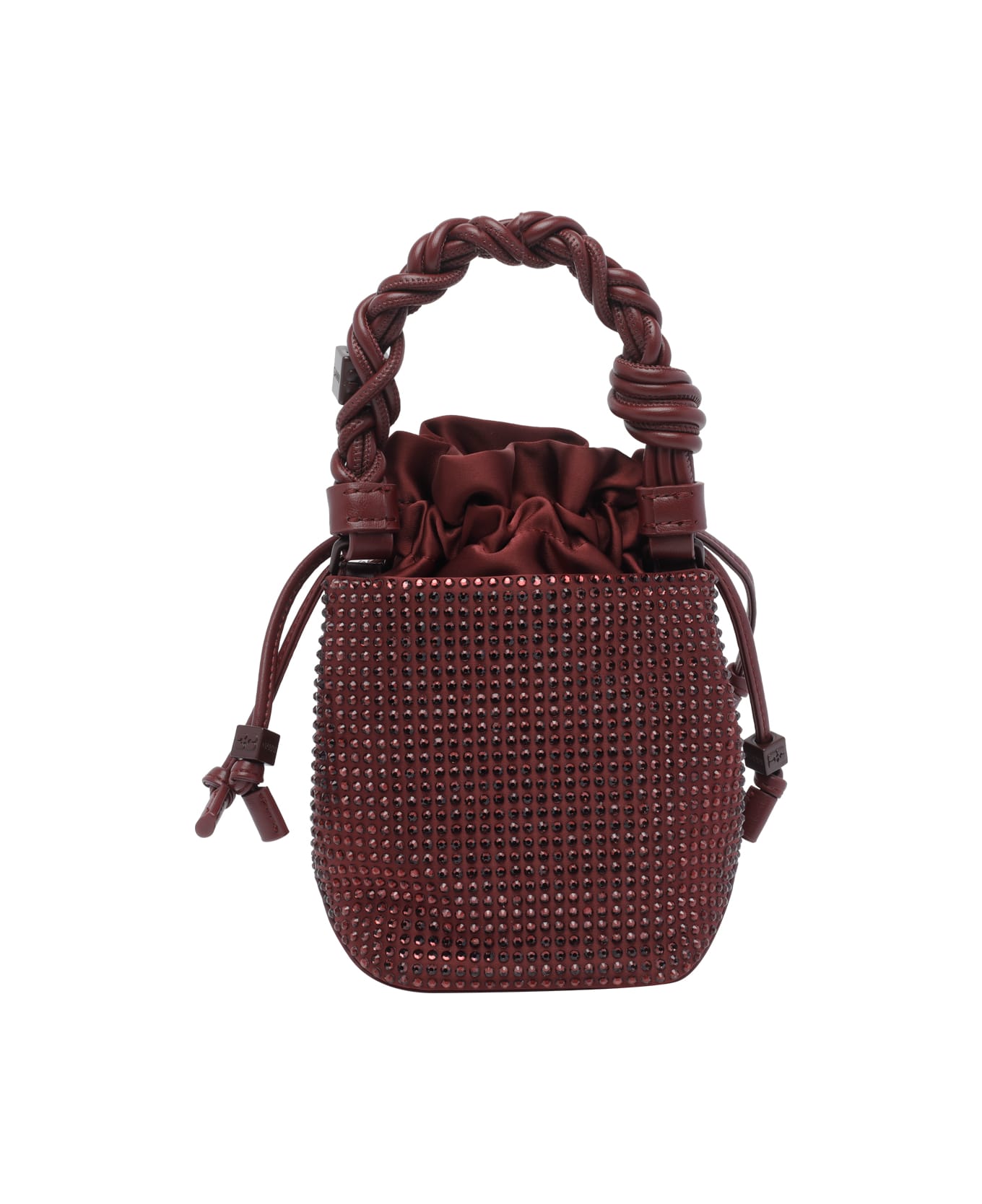 Ganni Mini Strass Bou Bucket Pouch - Red