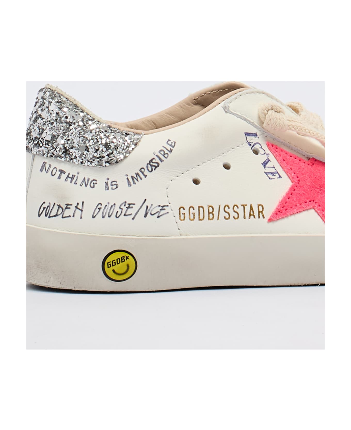 Golden Goose Super Star Sneaker - BIANCO-FUXIA