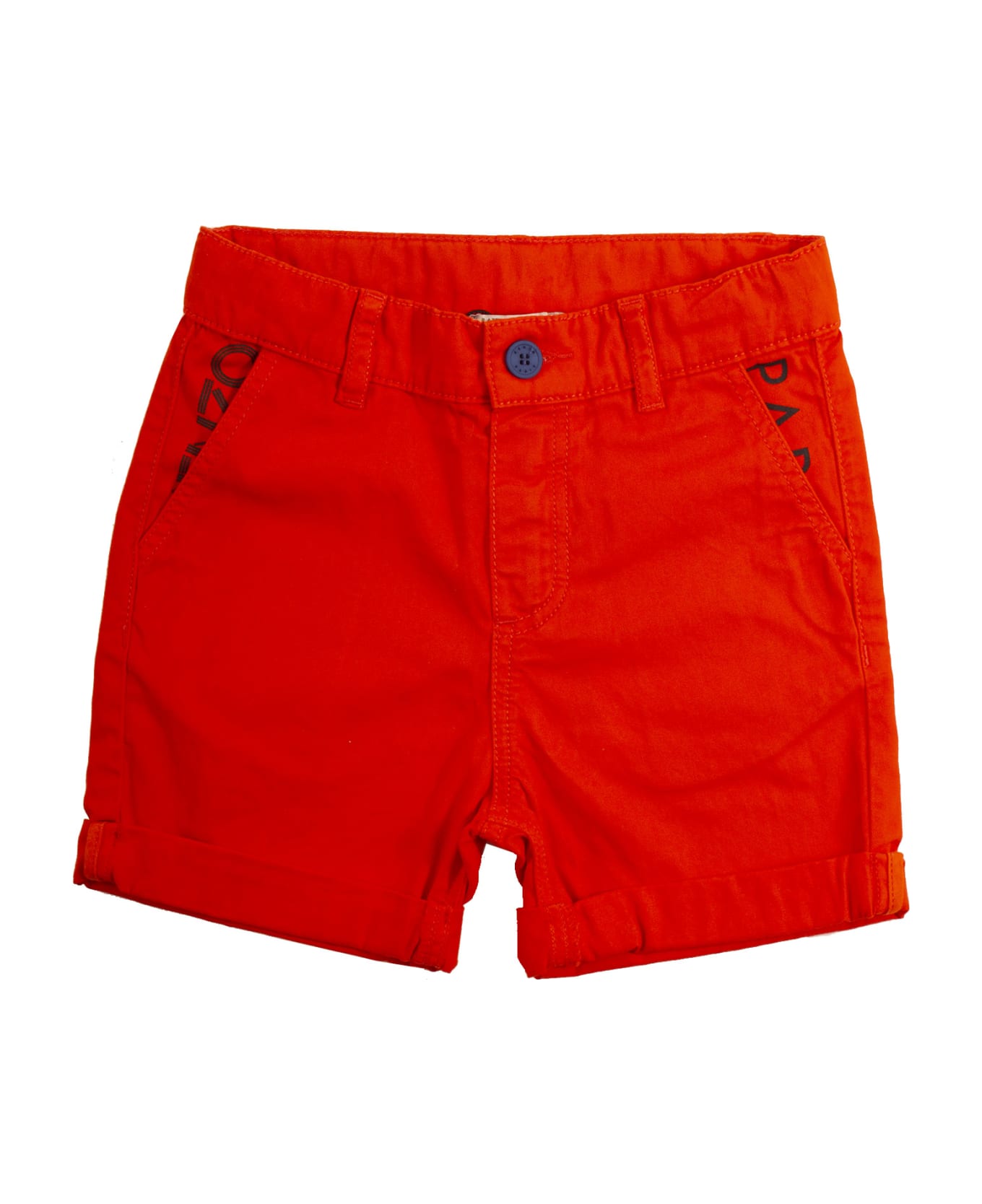 Kenzo Kids Logo Print Shorts - Orange
