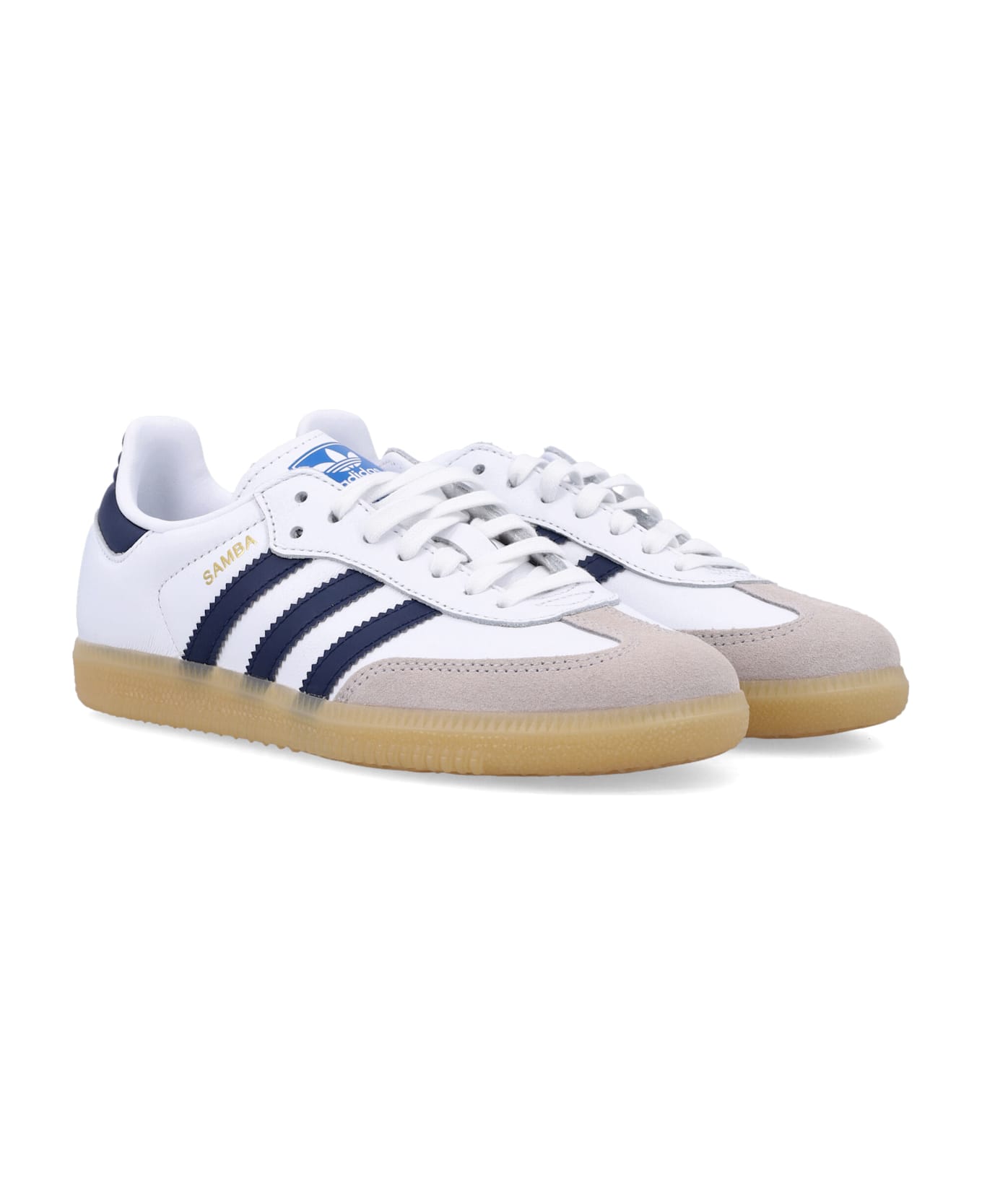 Adidas Originals Kid - Samba Og Sneakers - WHITE/NAVY