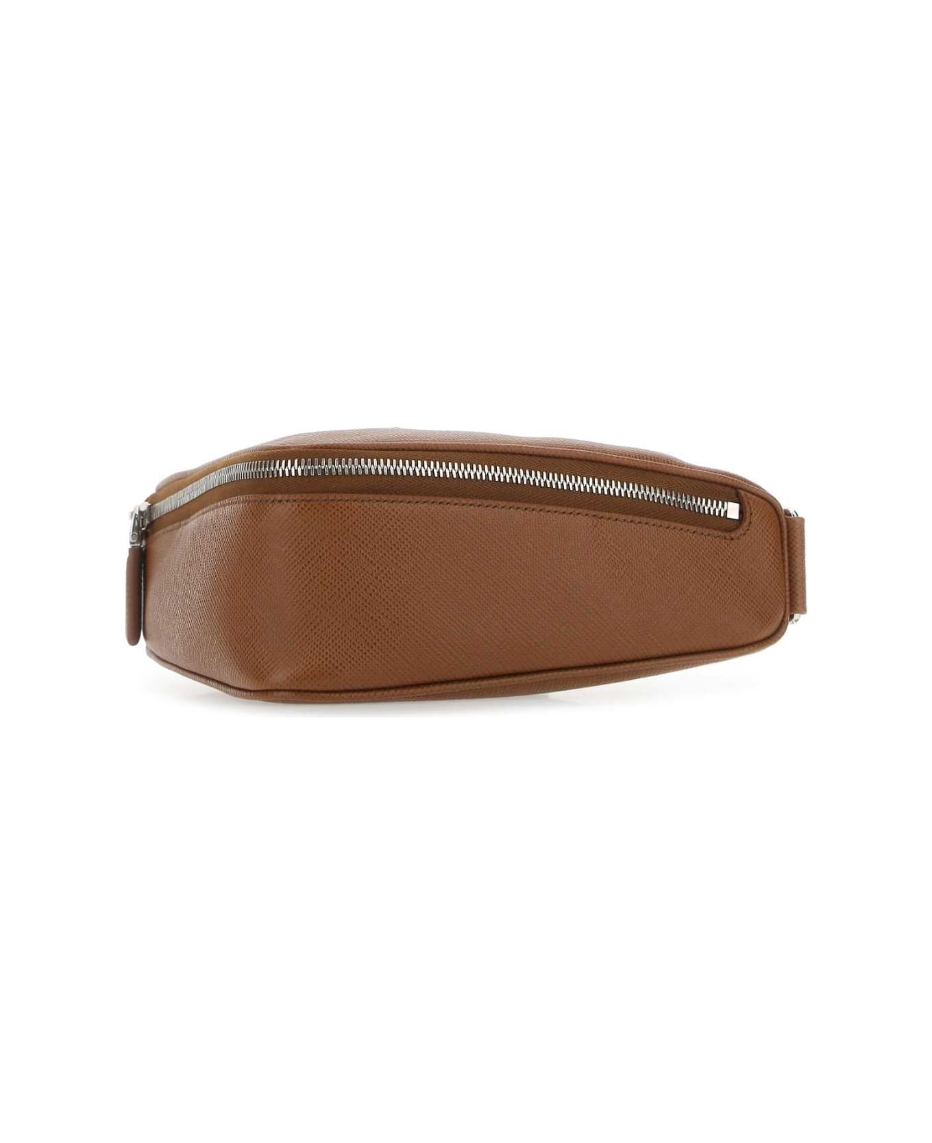 Prada Brown Leather Belt Bag - F0046