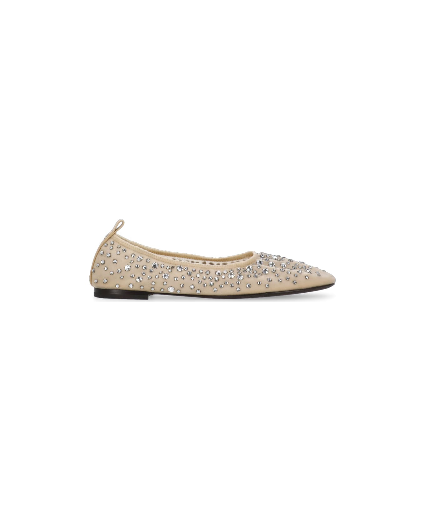 Tory Burch Ballet Shoes With Strass - Beige