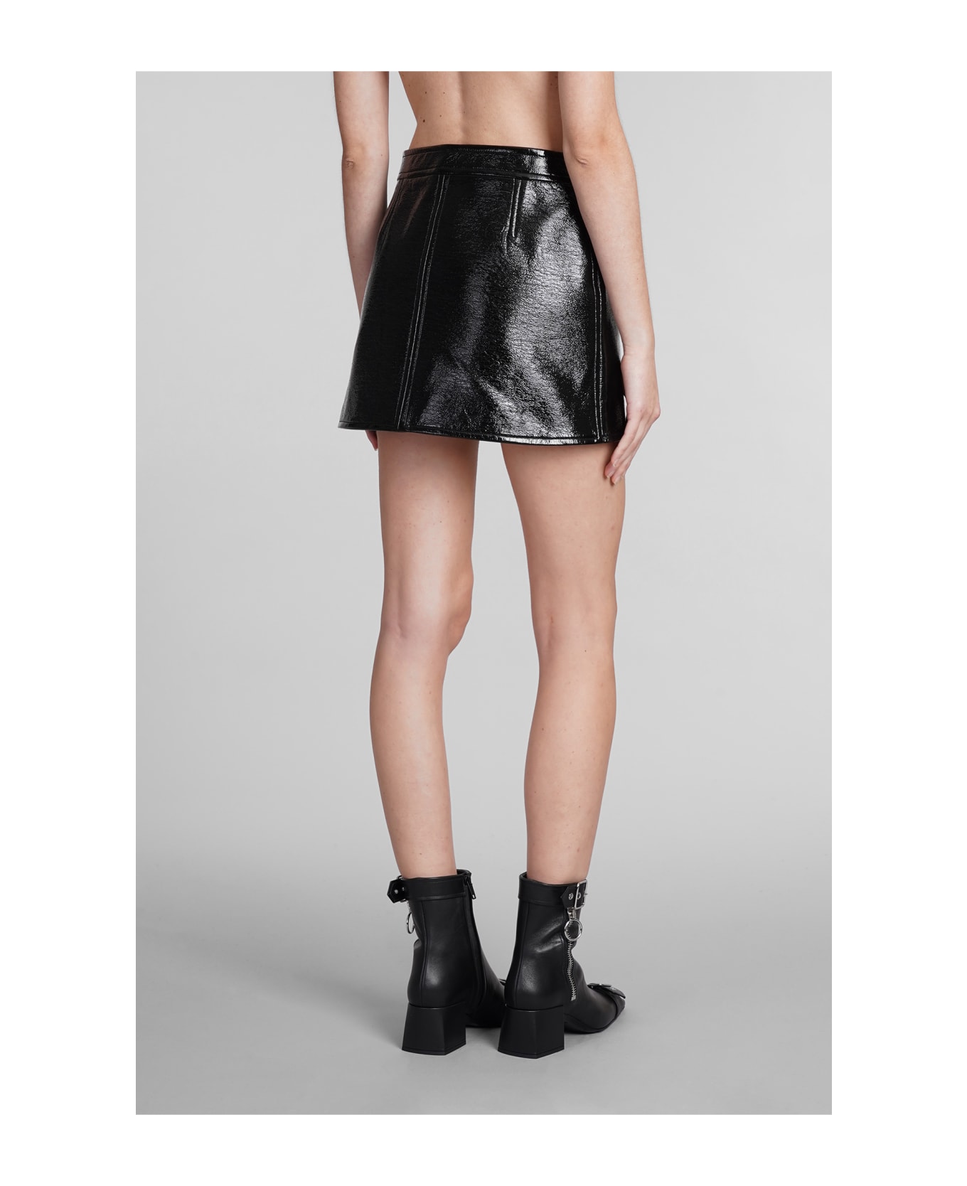 Courrèges Skirt In Black Polyuretan - Black
