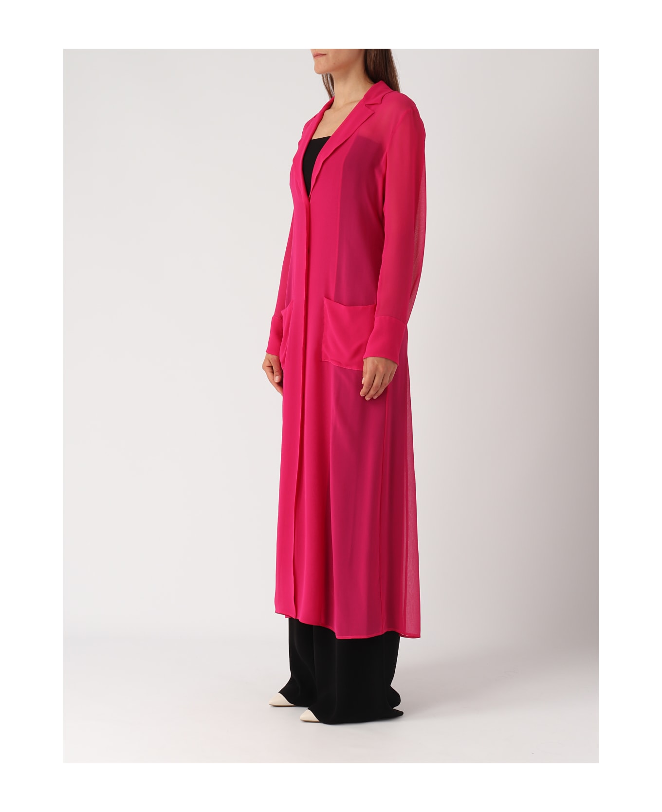 Max Mara Fago Coat - MAGENTA