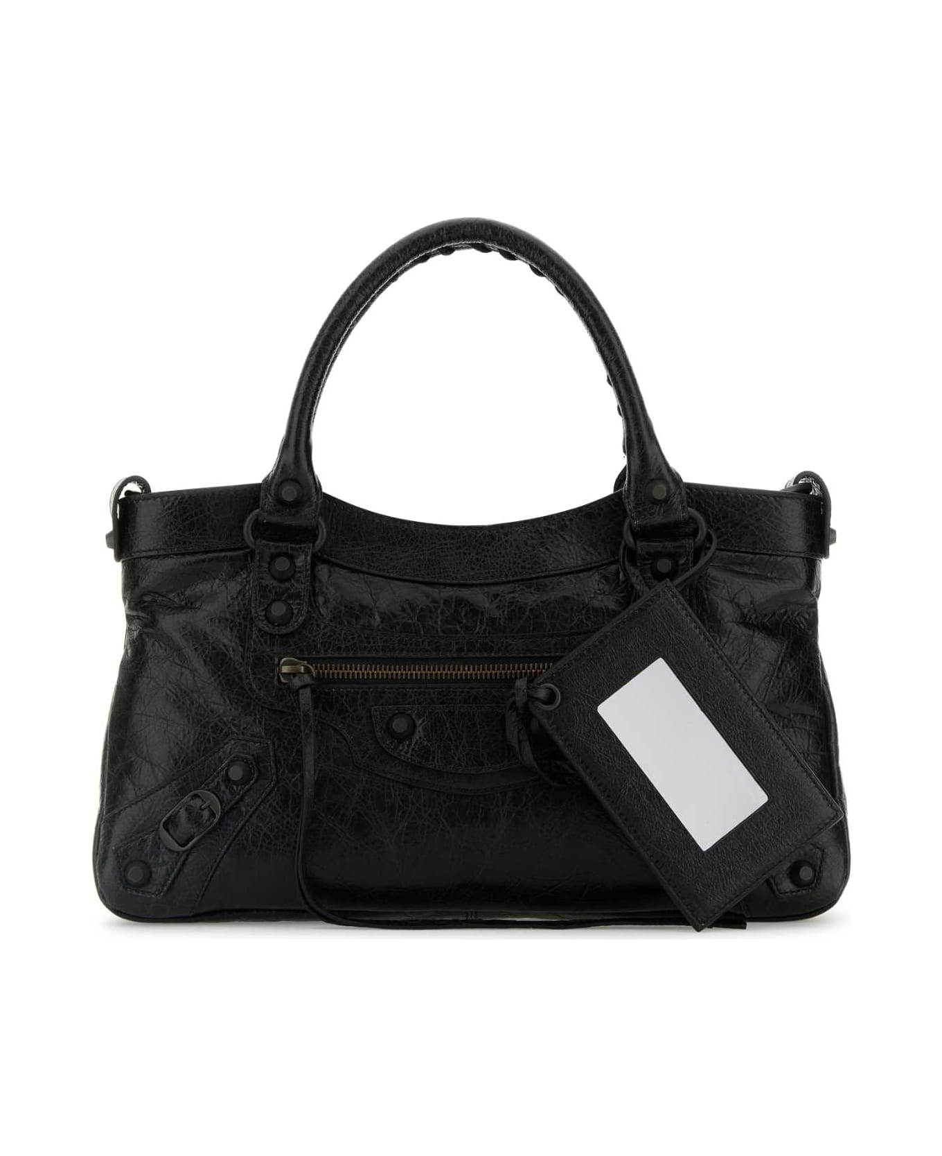 Balenciaga Black Leather Le City First Handbag - Black