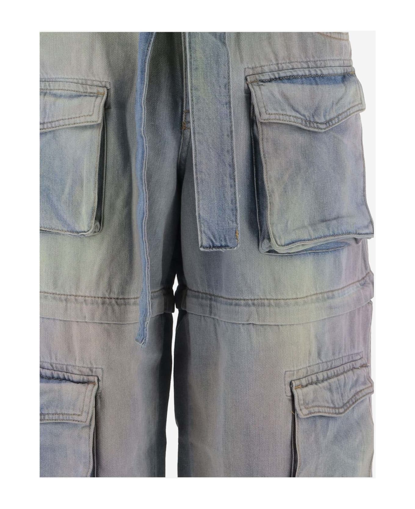 Pinko Cotton Denim Cargo Jeans - Denim